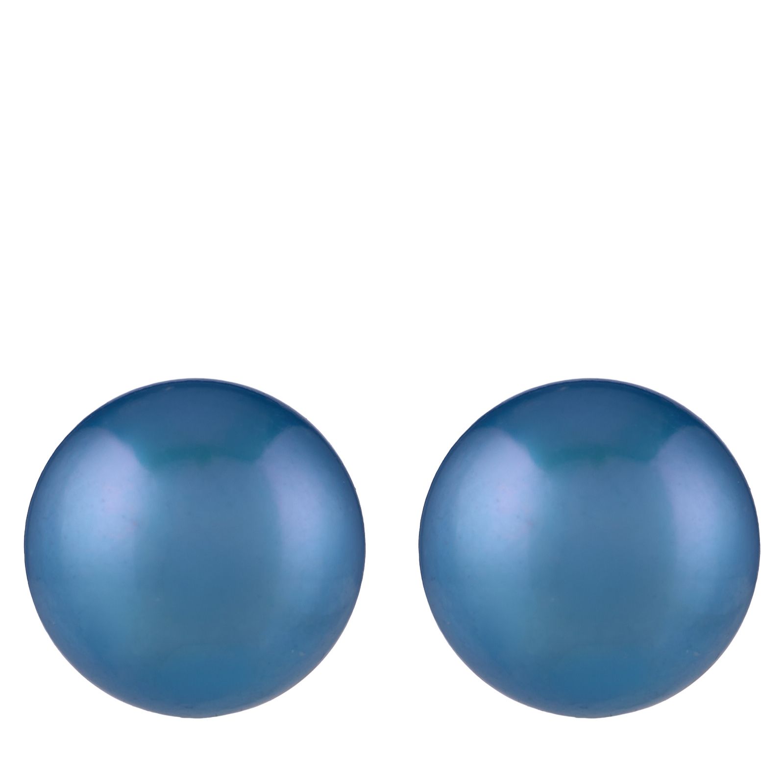 Lara Pearl 10mm Button Stud Earrings Stainless Steel