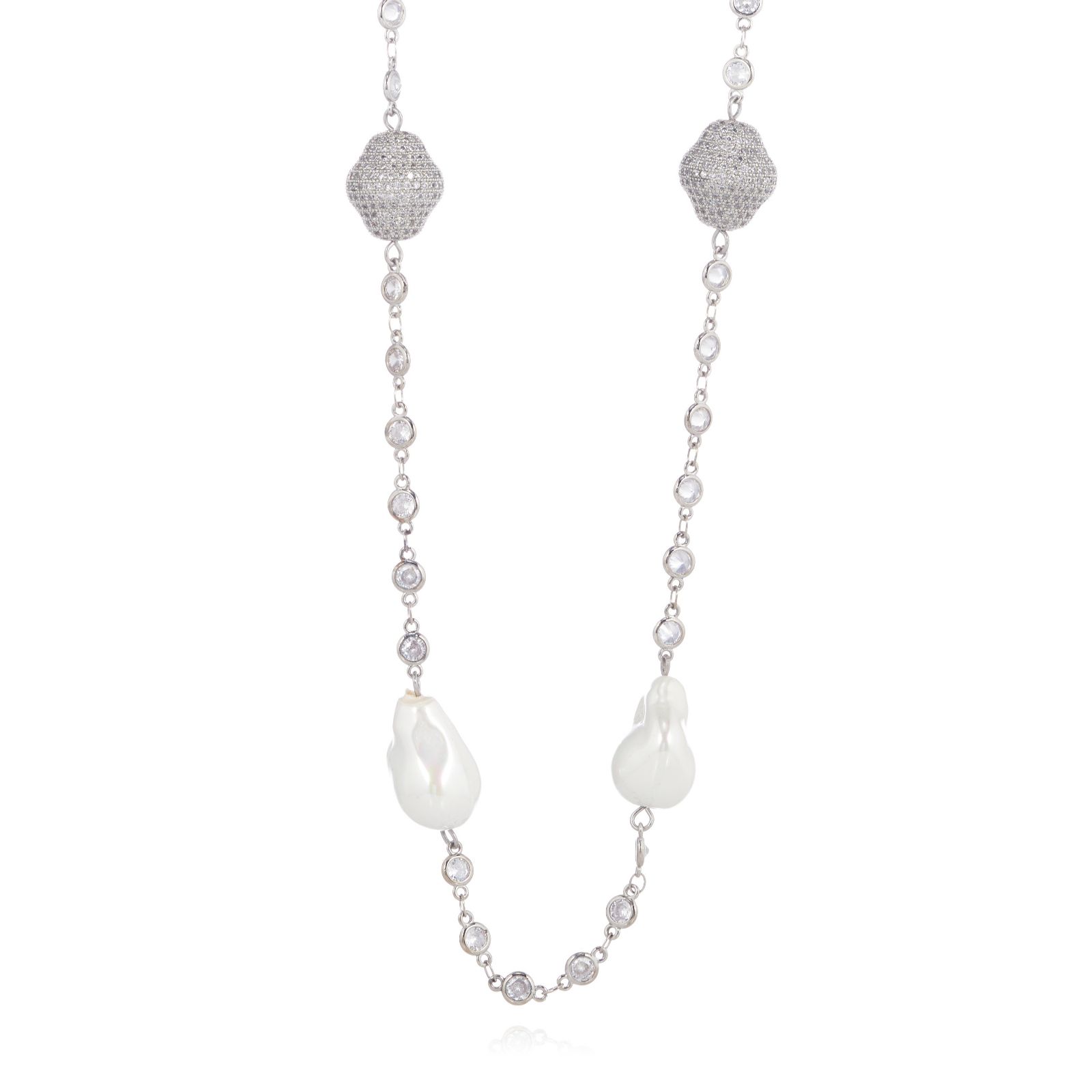 Butler & Wilson Crystal And Pearl Necklace