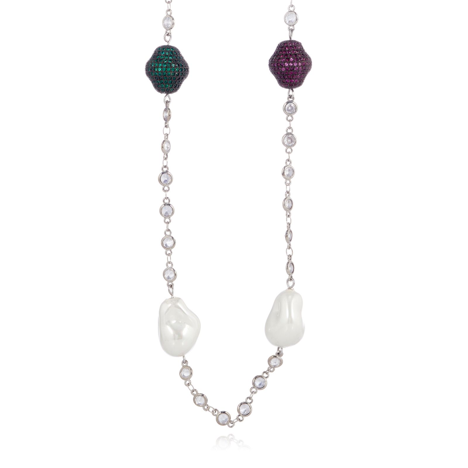 Butler & Wilson Crystal And Pearl Necklace