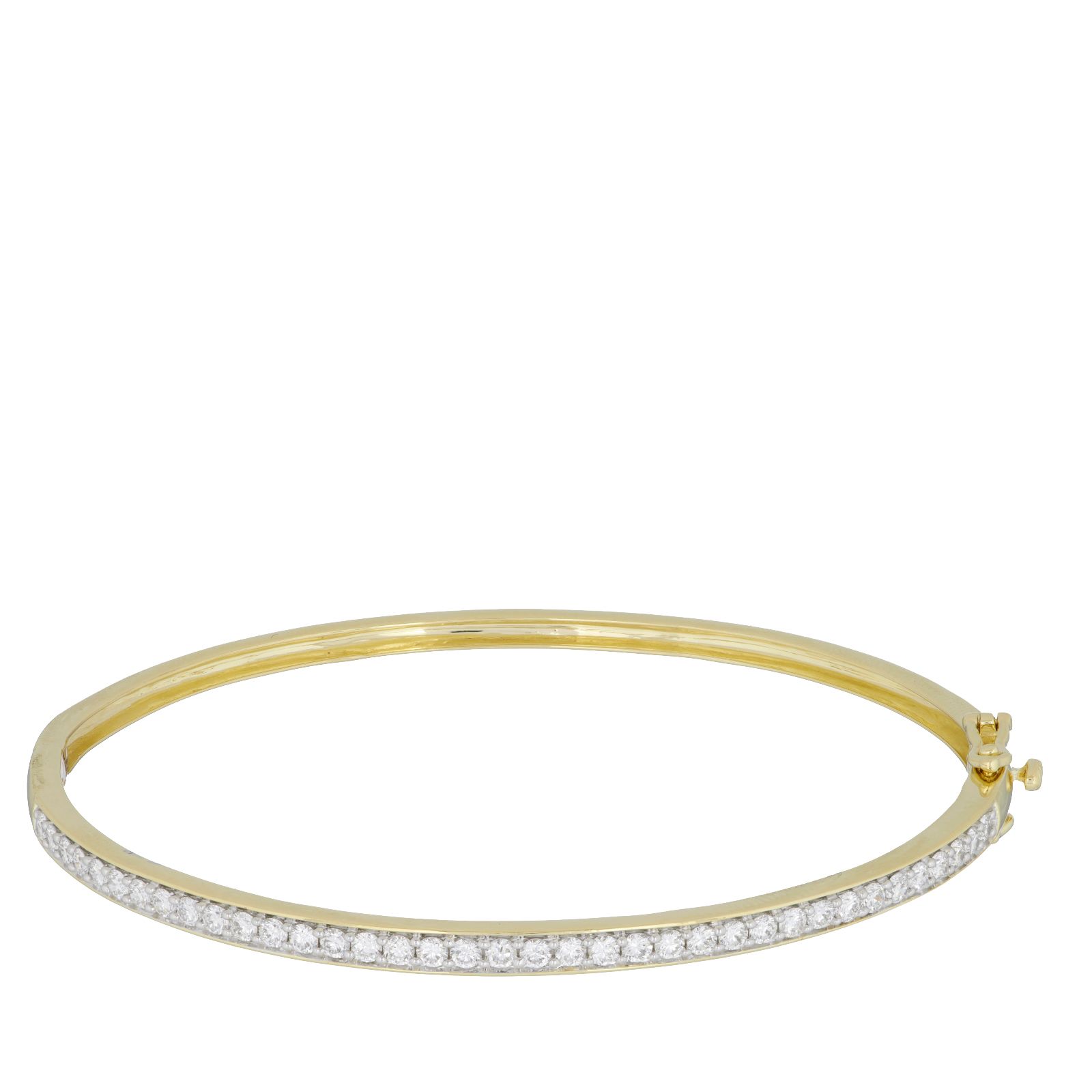 Fire Light 1.5ct Lab Grown Diamond Channel Set Bangle 9ct Gold