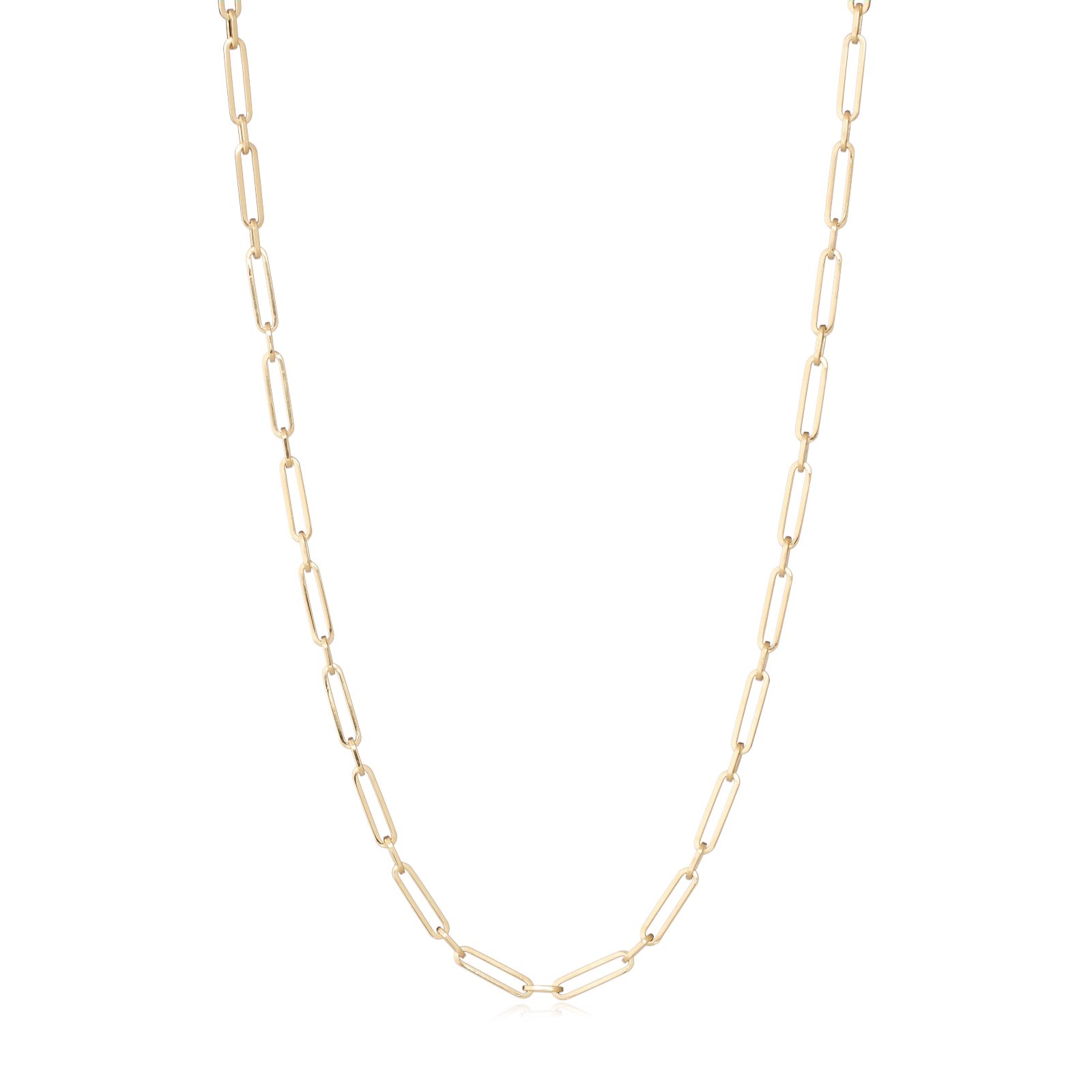 Gold 9ct Italian Gold Fine Paperclip Necklace