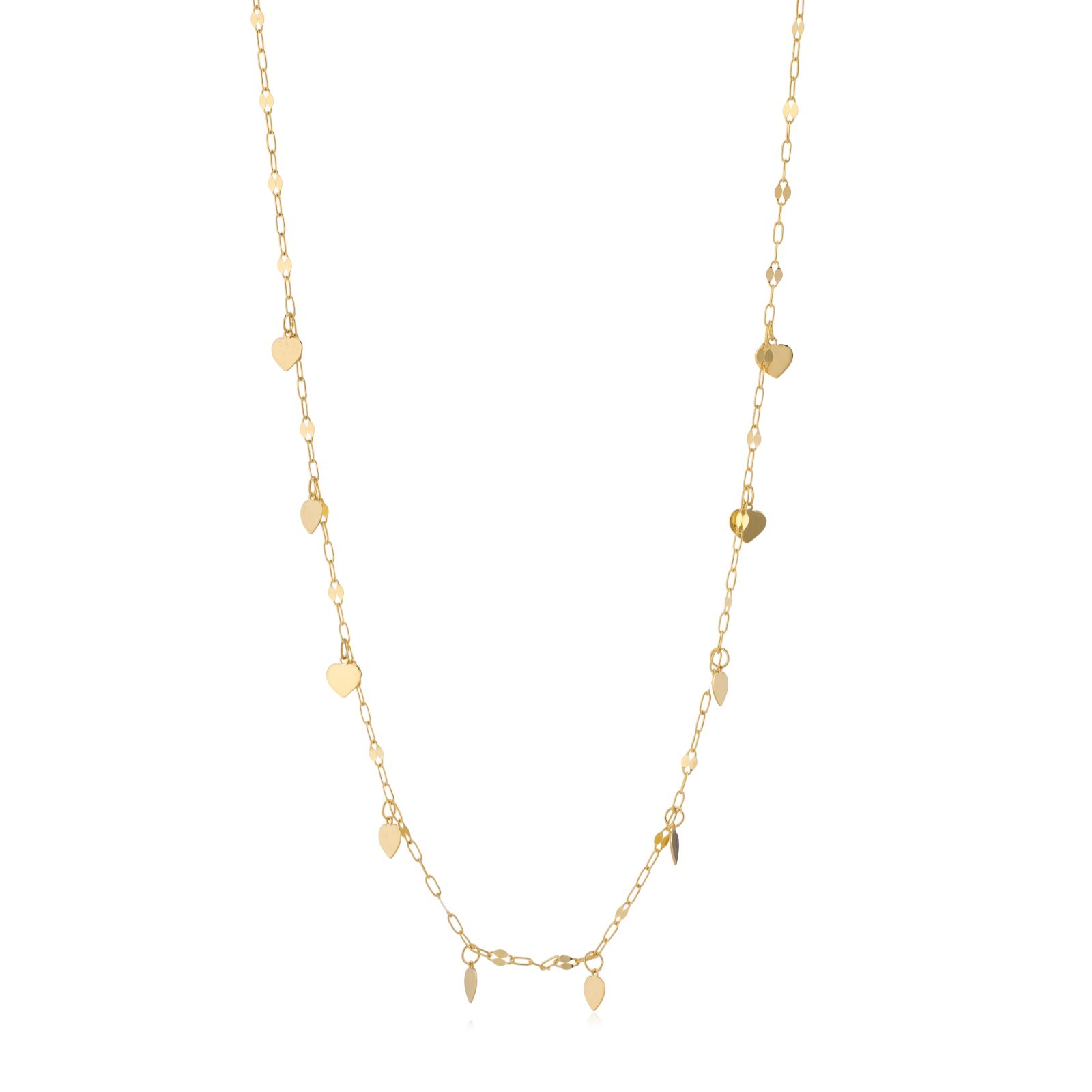 GOLD 9ct Italian Gold Heart Necklace 0.99g