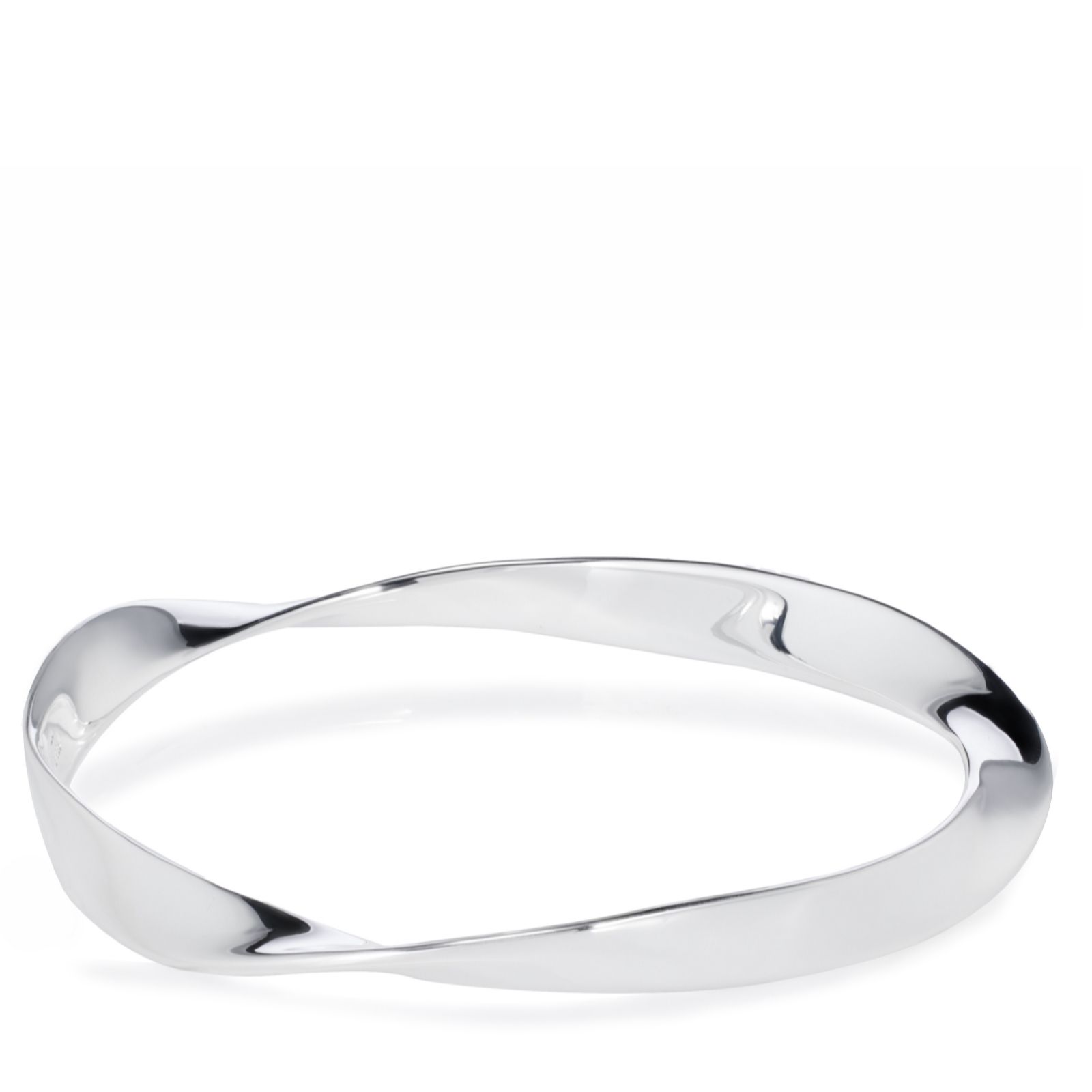 Nina B Silver Twisted Triangle Bangle Sterling Silver
