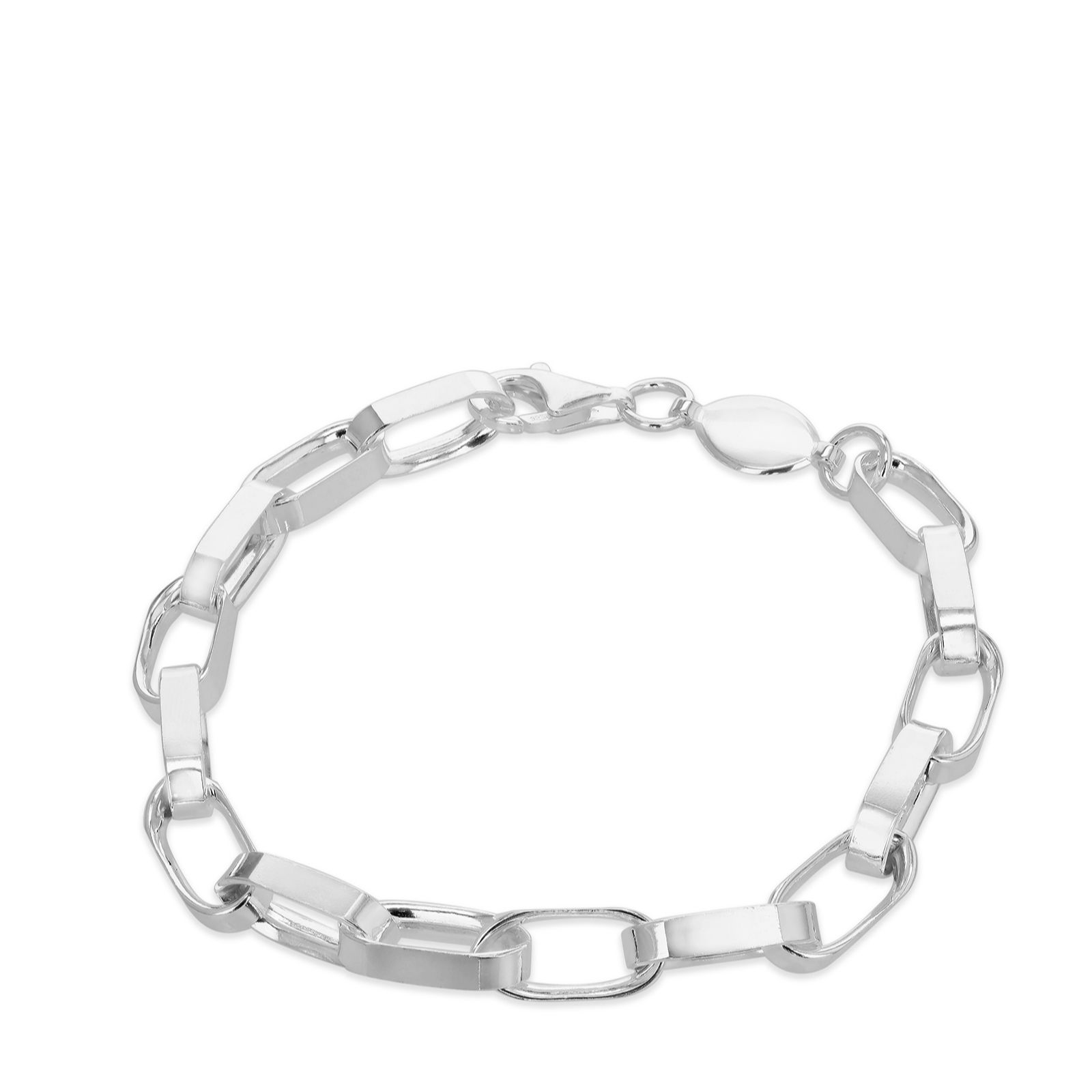 Faith & Brown Italian Crafted Deluxe Paperchain Bracelet Sterling Silver