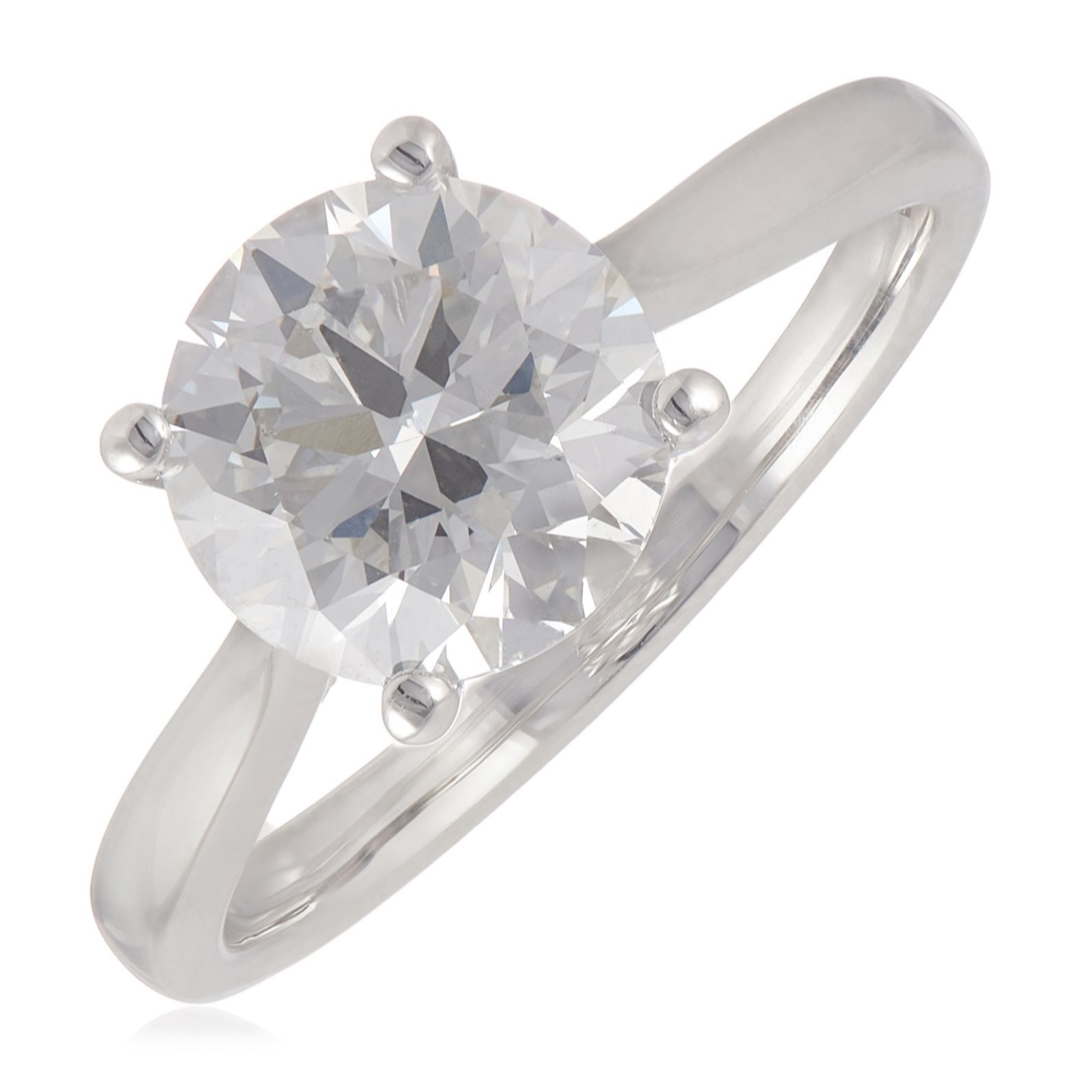 Fire Light Diamond Solitaire Platinum Pave Side Detail Ring