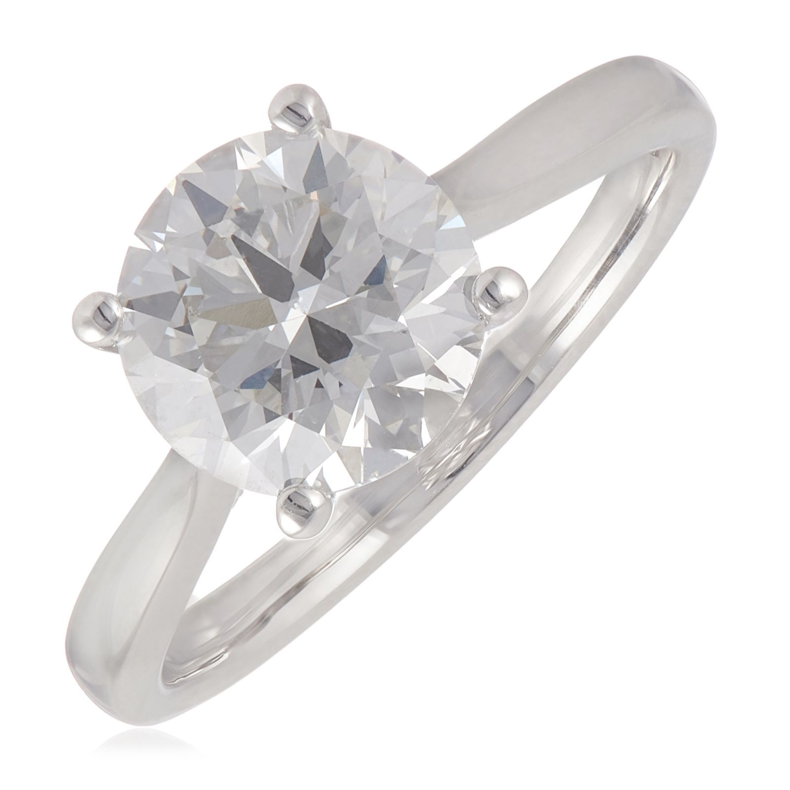 Fire Light Diamond Solitaire Platinum Pave Side Detail Ring