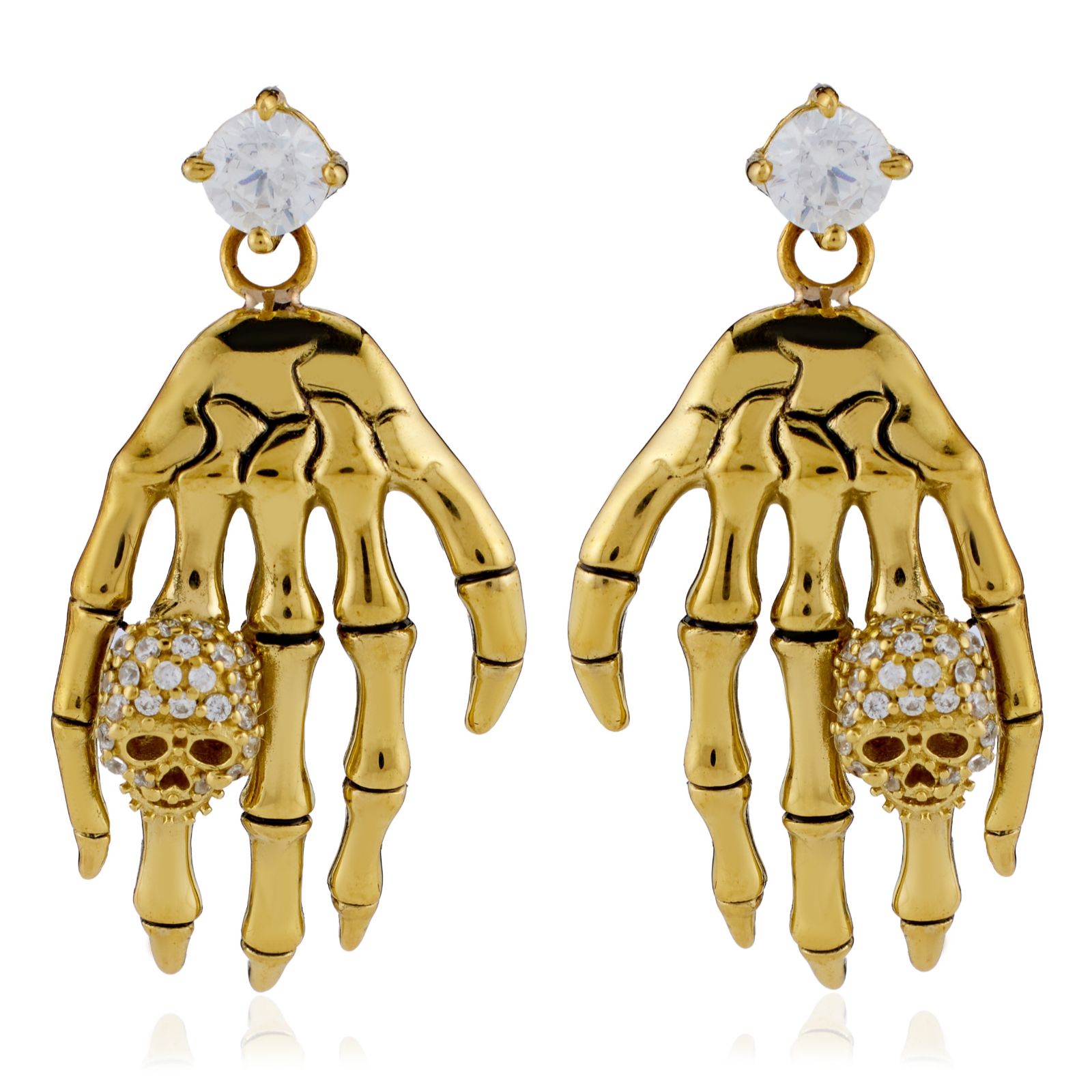 Butler & Wilson Skeleton Wrap Earrings