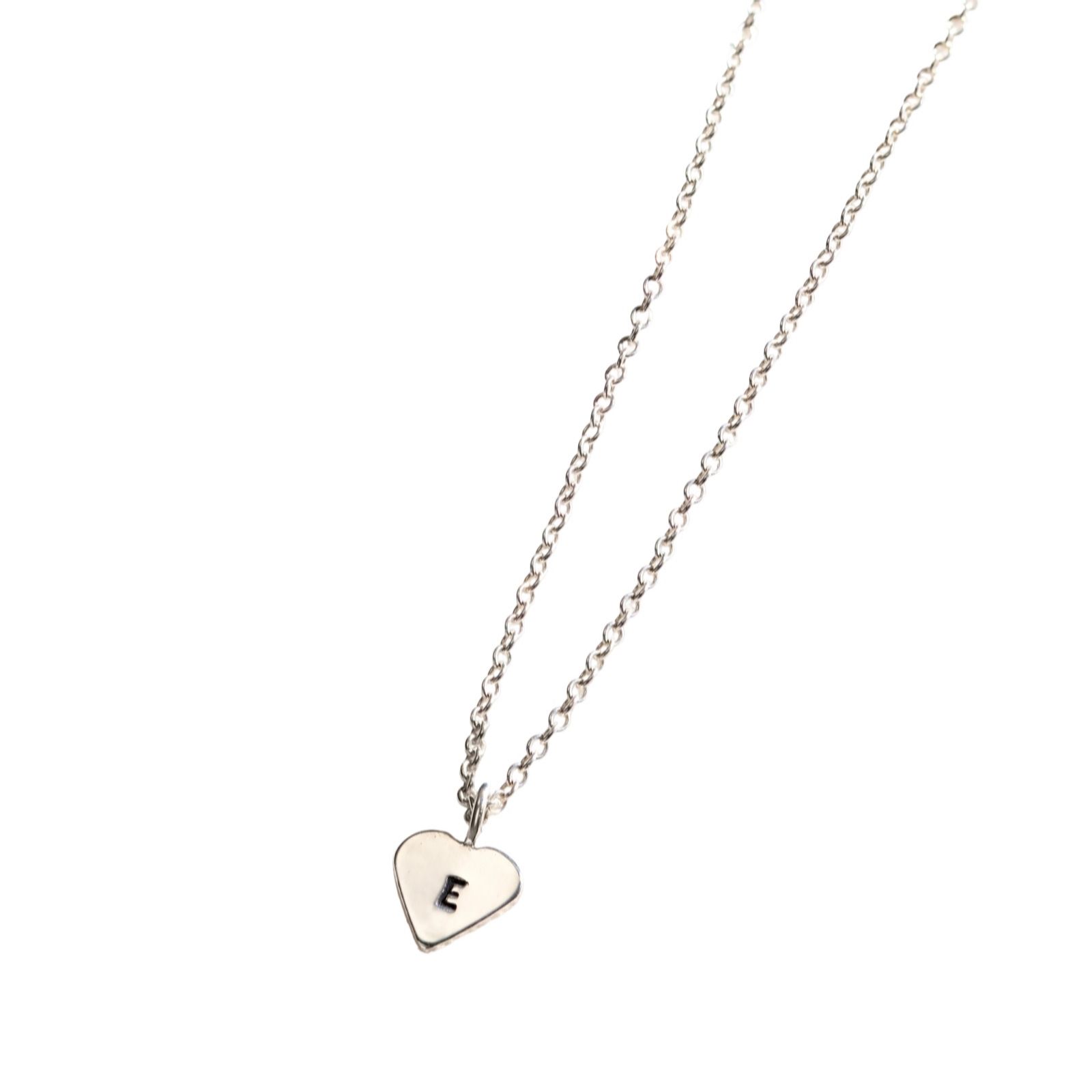 Posh Totty Designs Heart Charm Necklace Sterling Silver