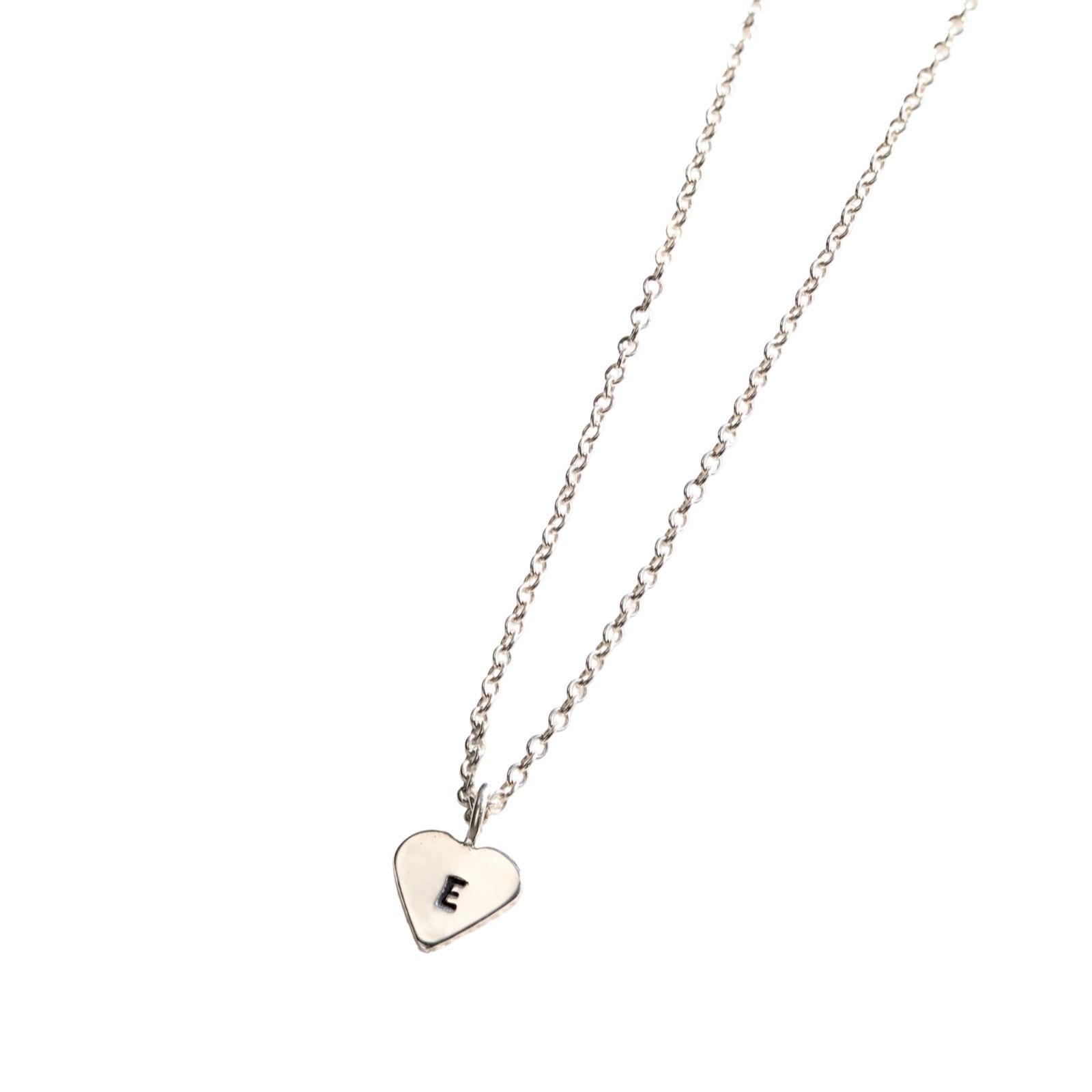 Posh Totty Designs Heart Charm Necklace Sterling Silver