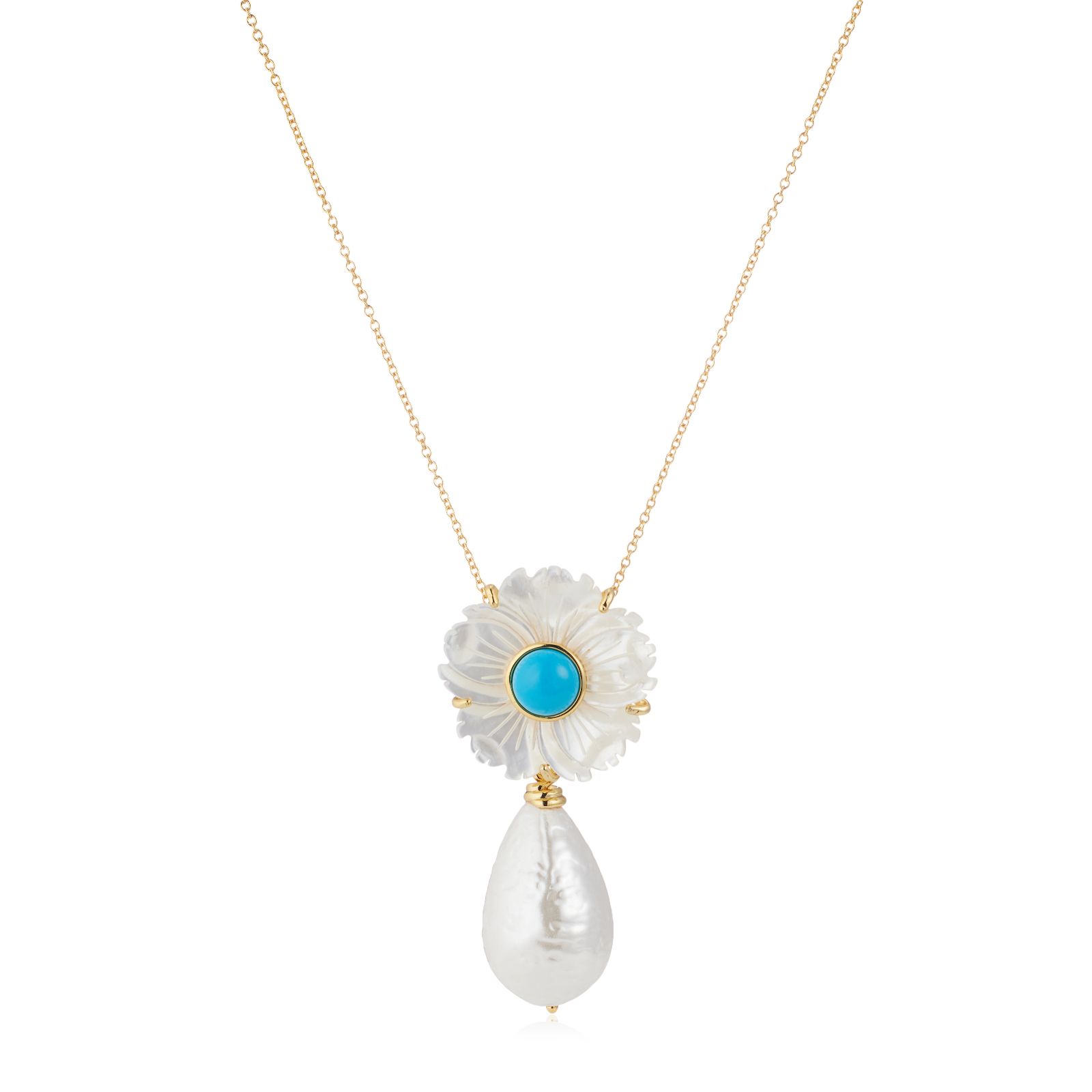 Butler & Wilson Shell Flower Necklace
