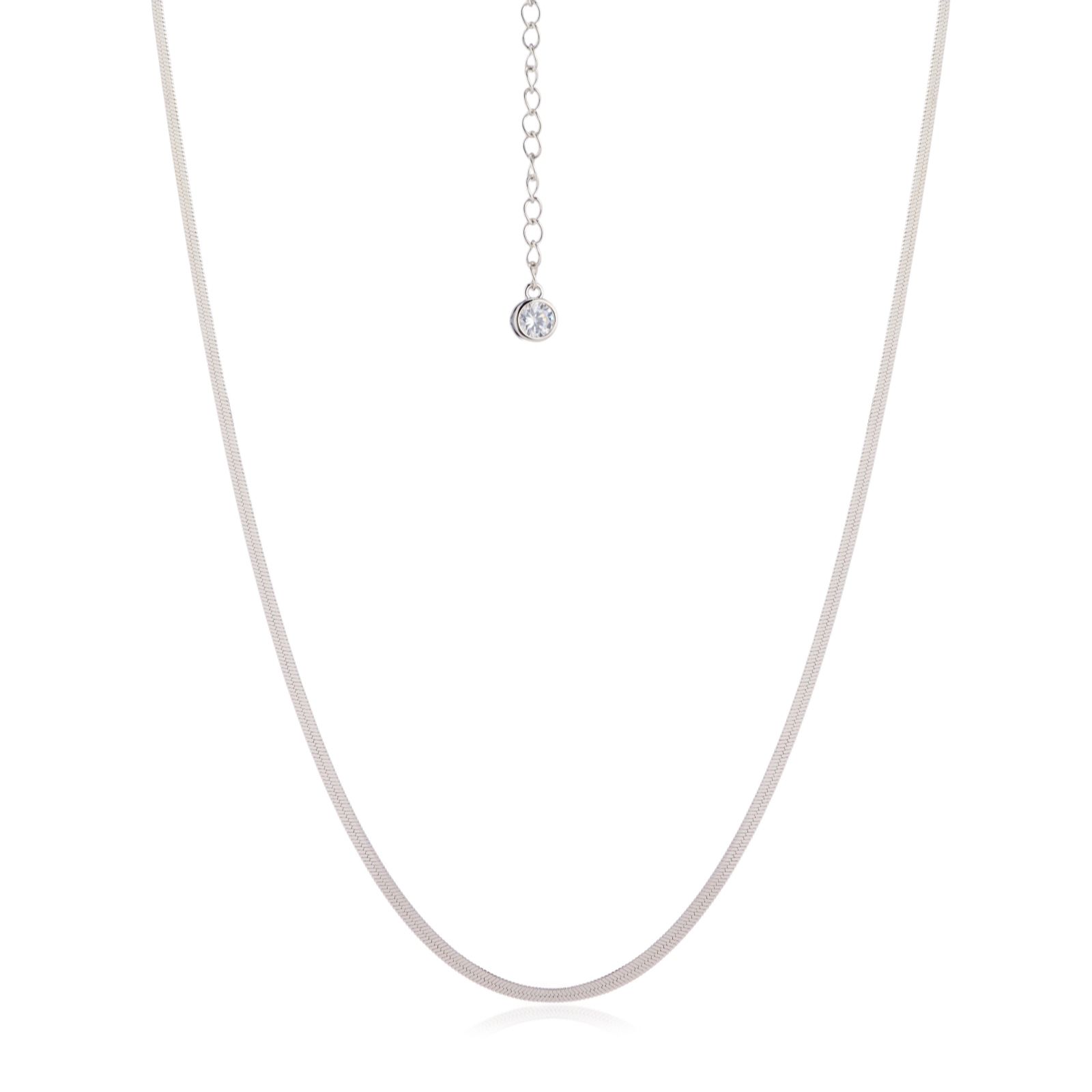 Diamonique 0.5ct tw Snake Chain 45cm Necklace Sterling Silver