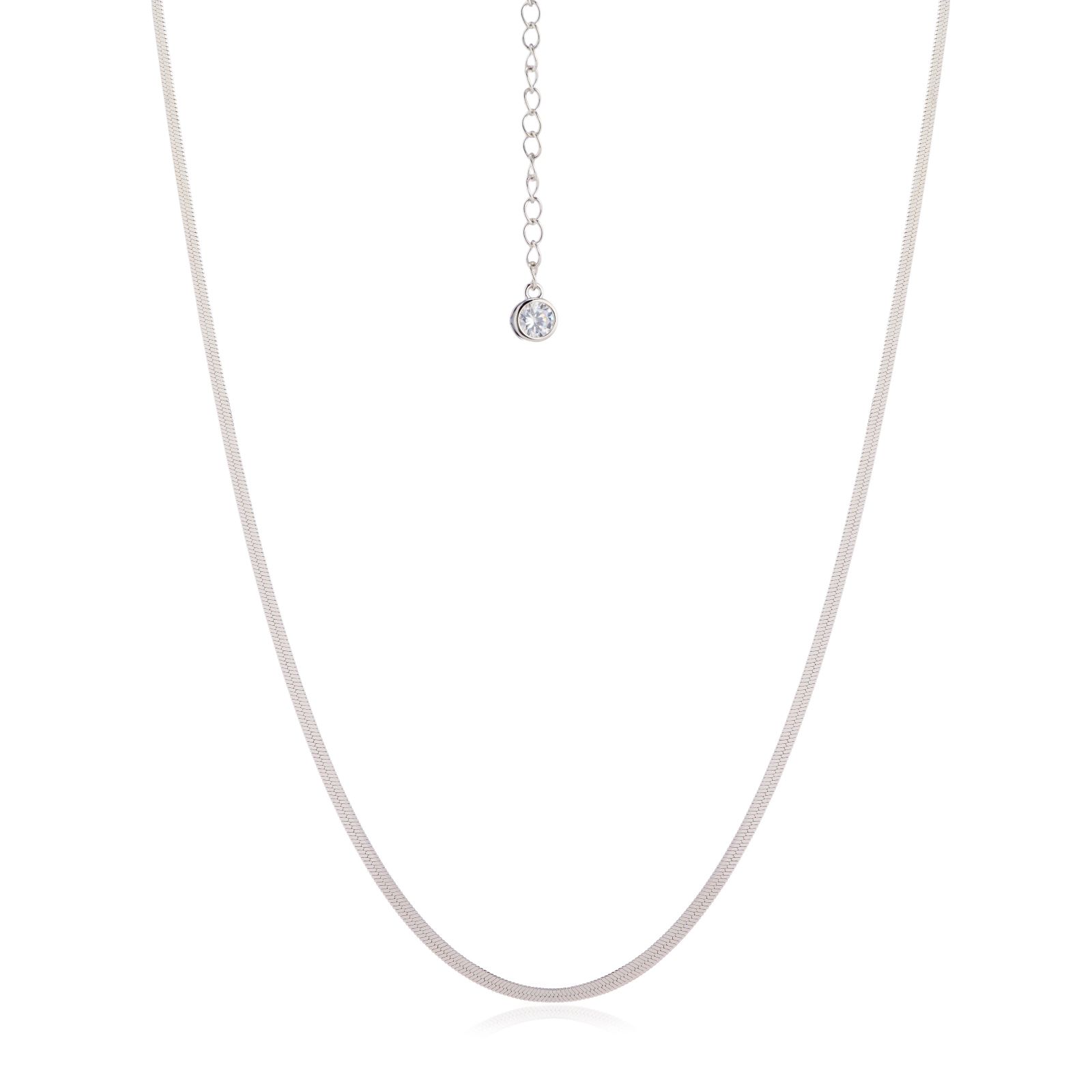 Diamonique 0.5ct tw Snake Chain 45cm Necklace Sterling Silver