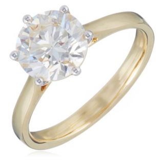 Fire Light 2ct Lab Grown Diamond Solitaire Ring 9ct Gold