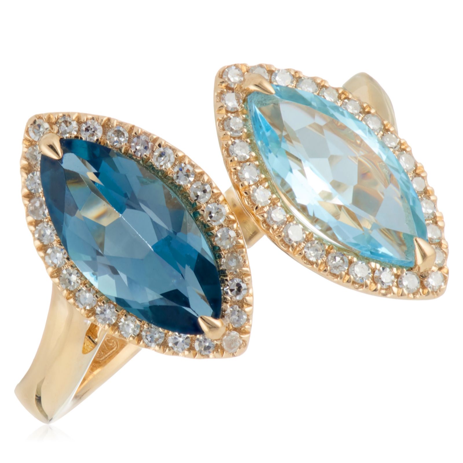 Oisha 2.25ct Topaz and 0.18ct Diamond Ring 9ct Gold