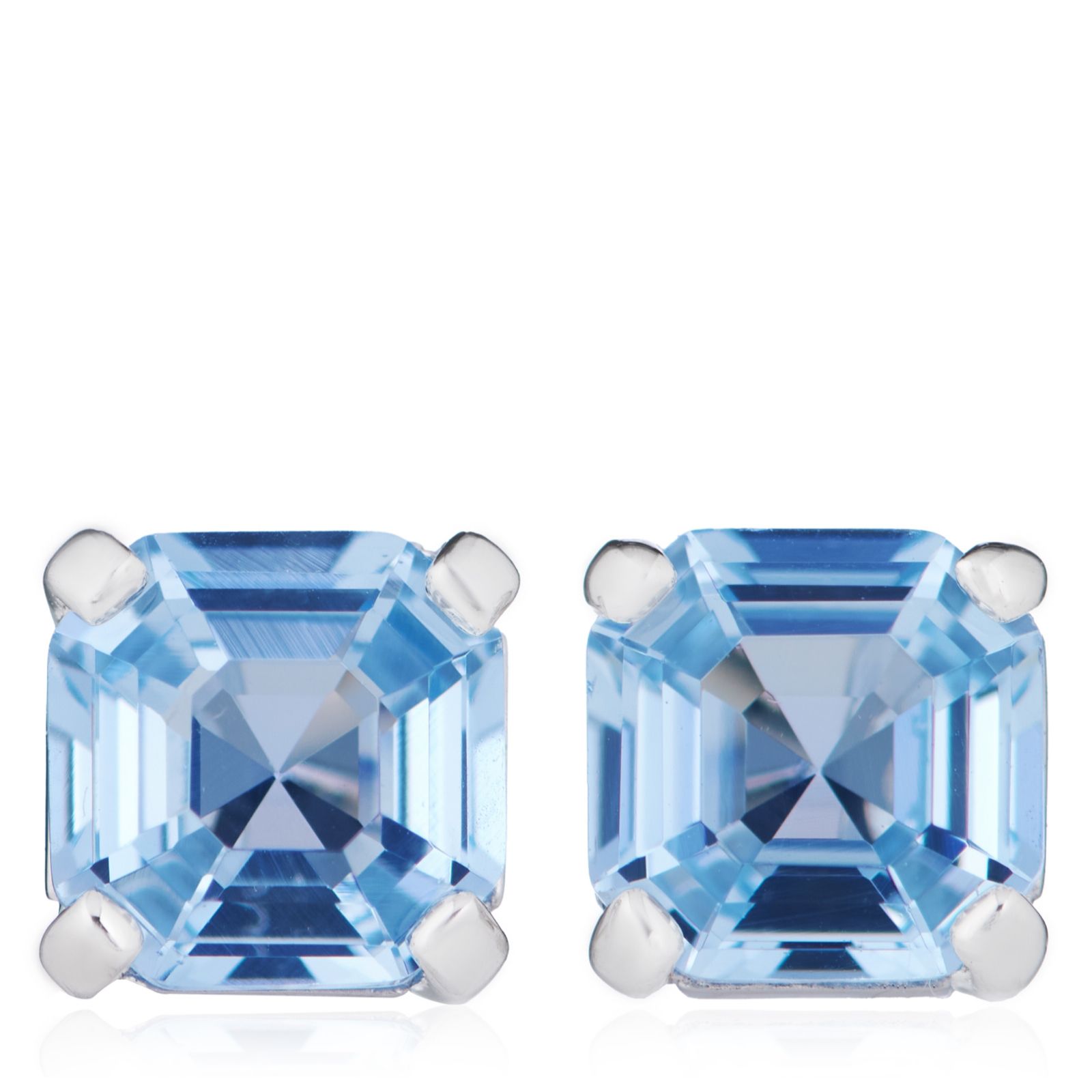 Diamonique 1.3ct tw Sorbet Collection Stud Earrings Sterling Silver