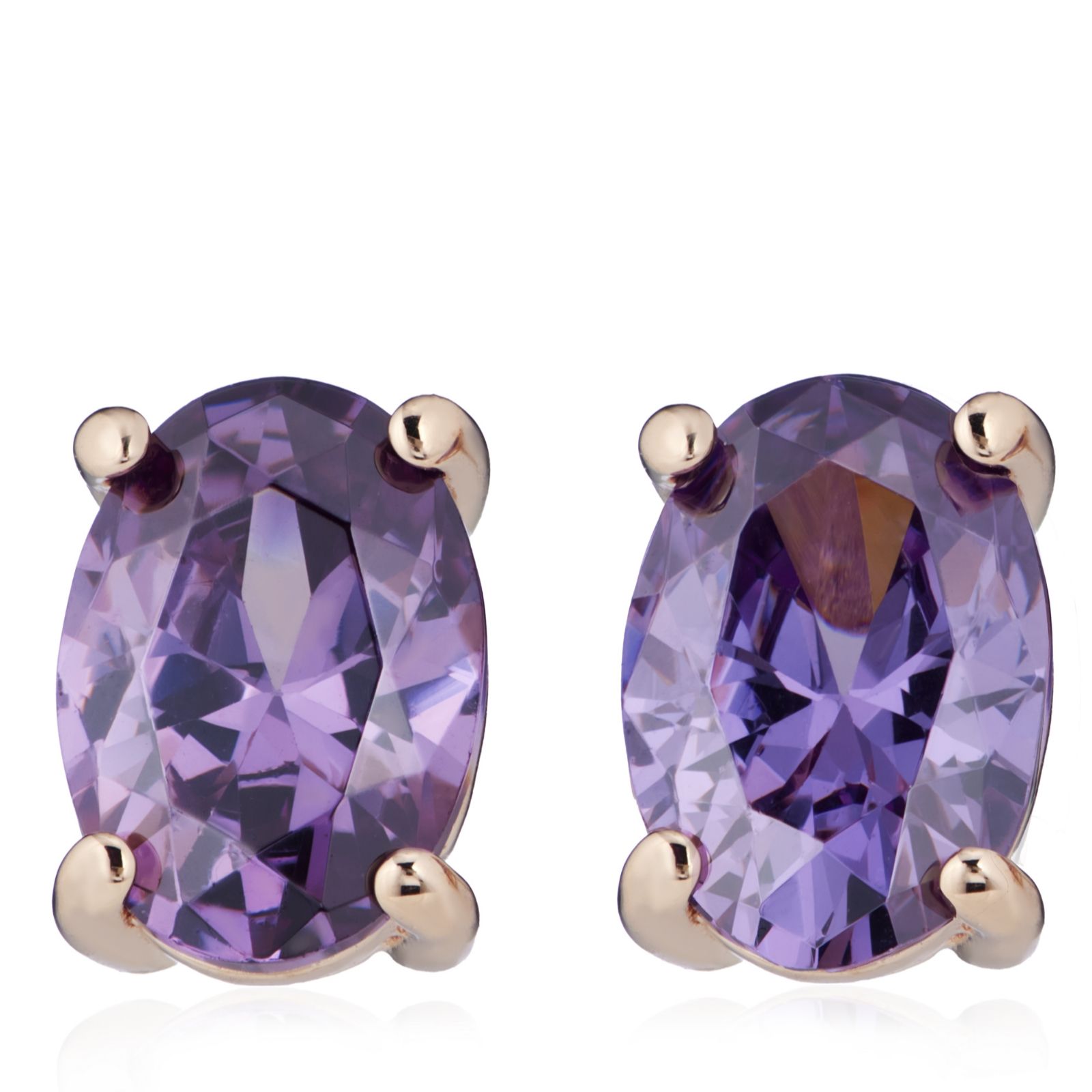 Diamonique 1.3ct tw Sorbet Collection Stud Earrings Sterling Silver