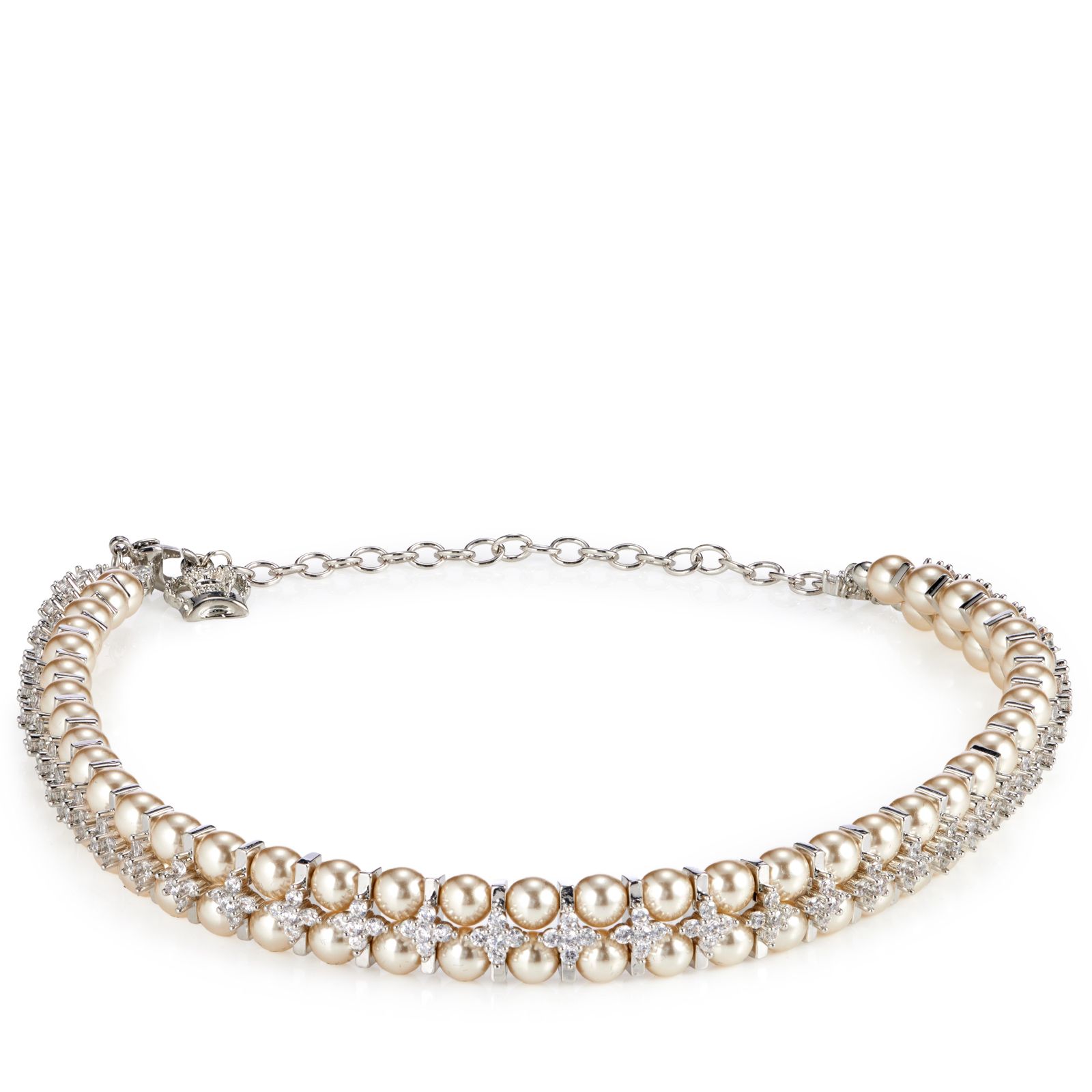 Butler & Wilson Crystal & Faux Pearl Choker