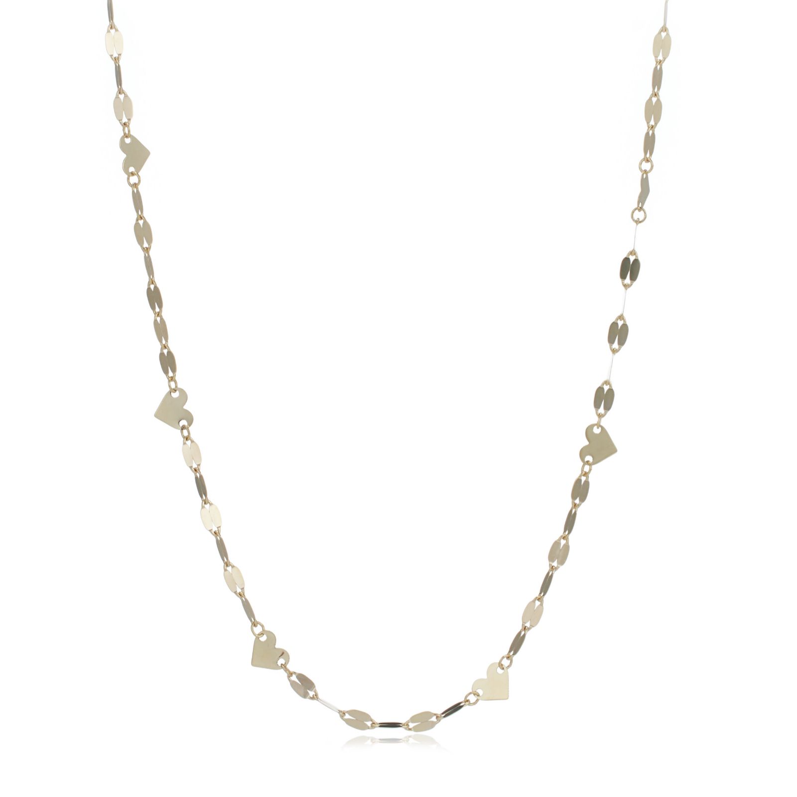 GOLD 9ct Italian Gold Heart Petal Necklace 1.60g