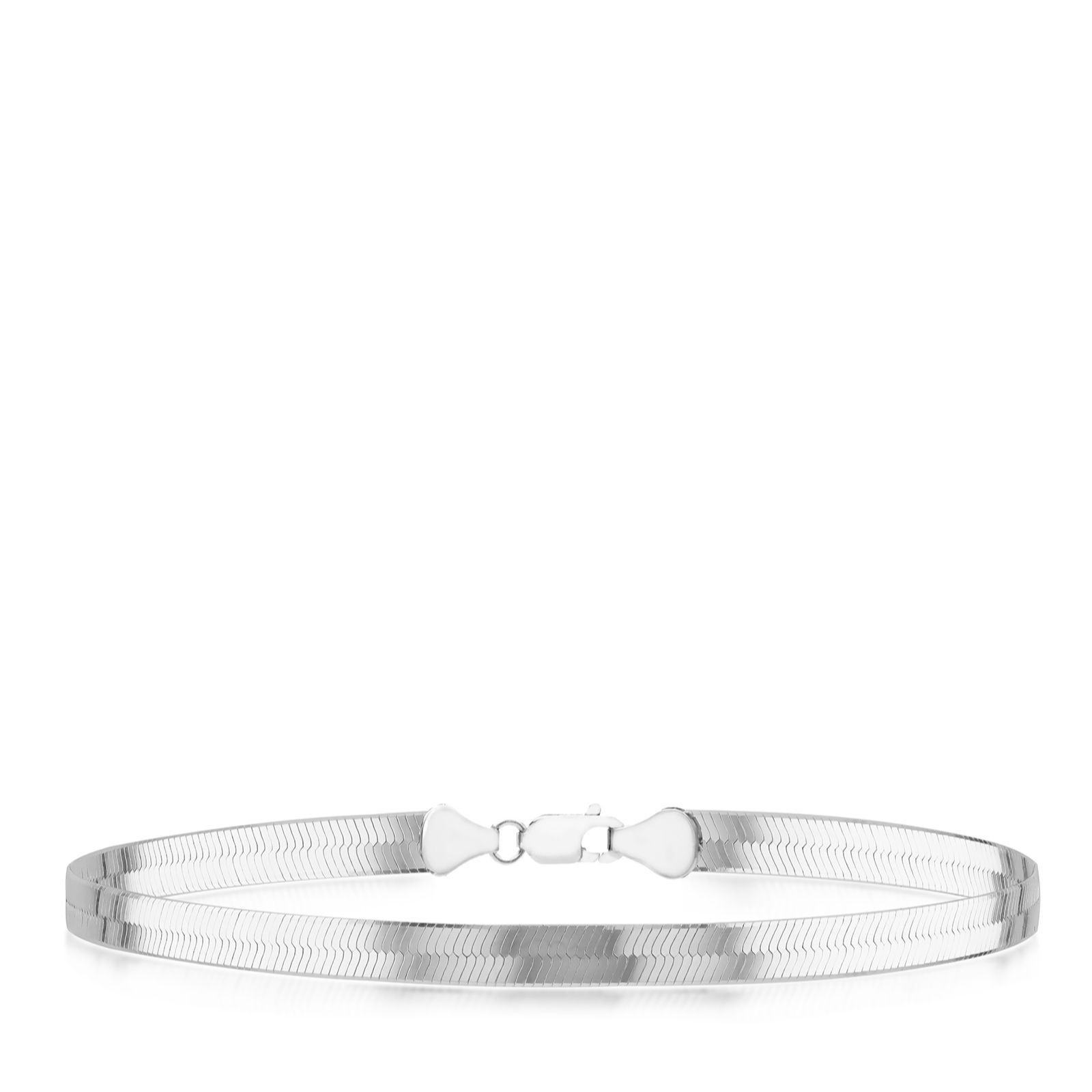 Faith & Brown Italian Crafted Triple Herringbone Bracelet Sterling Silver