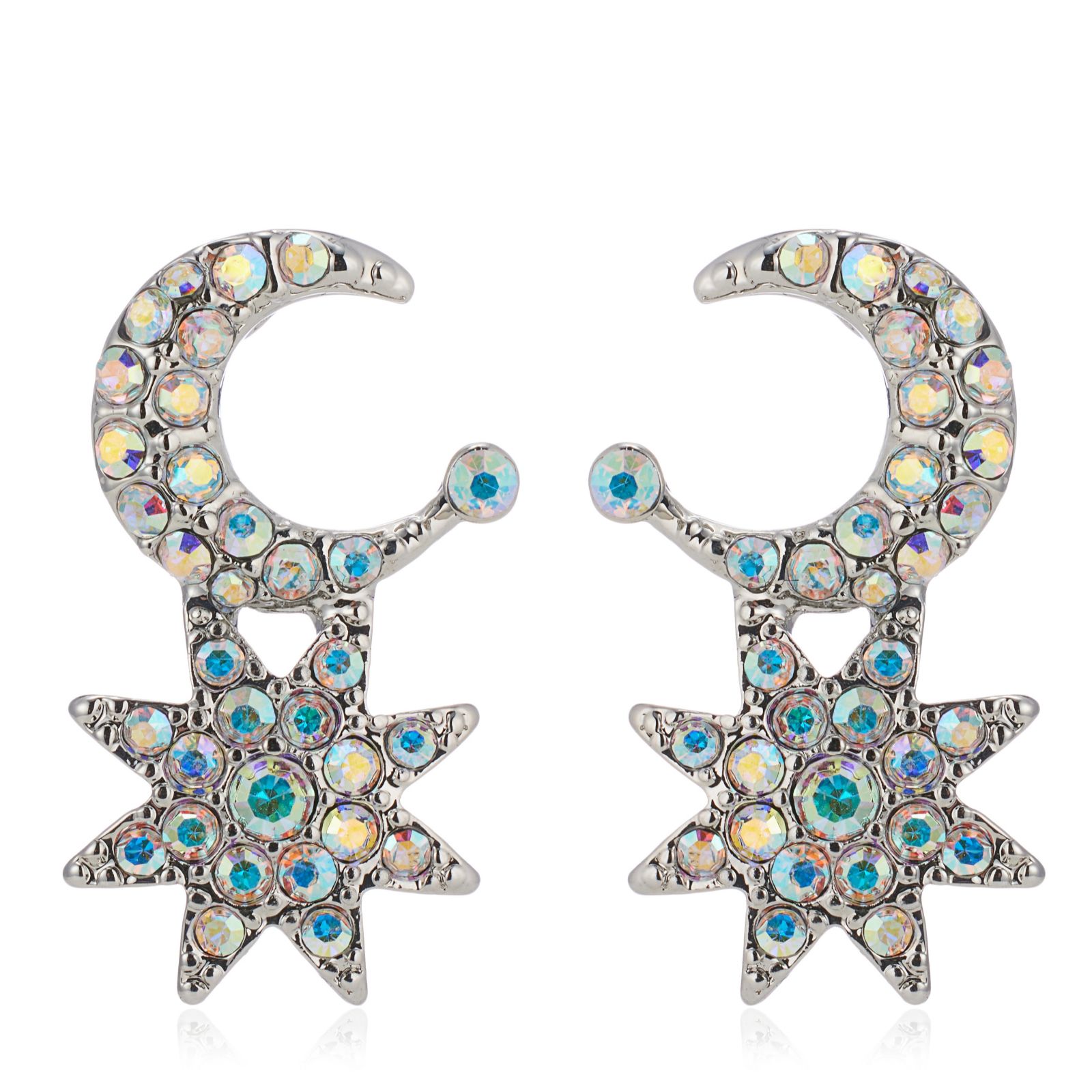 Butler & Wilson Moon & Star Earrings