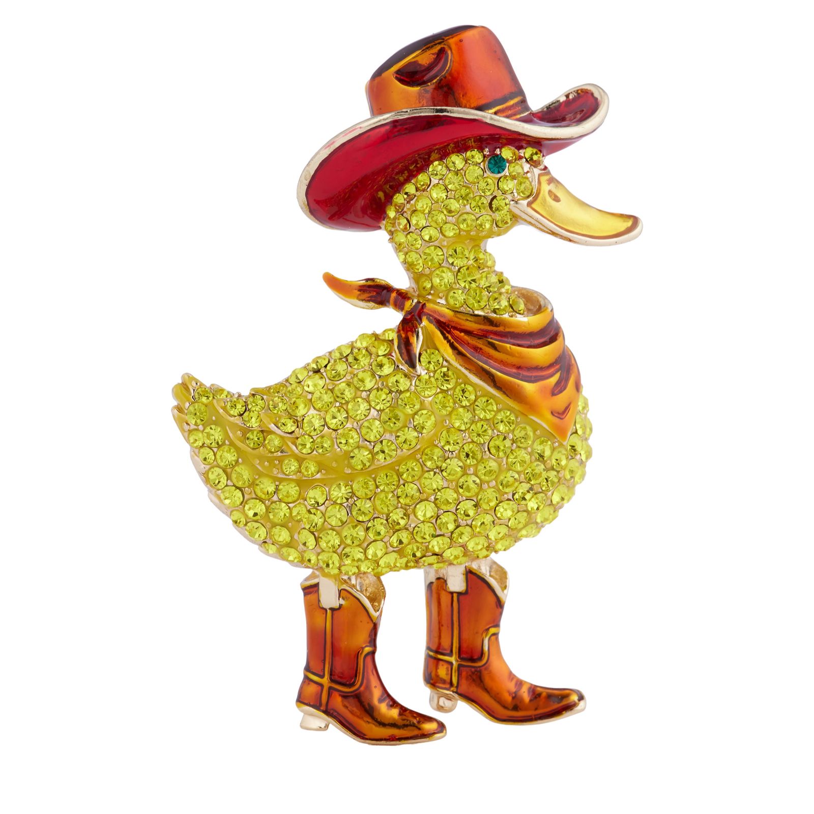Butler & Wilson Cowboy Duck Brooch