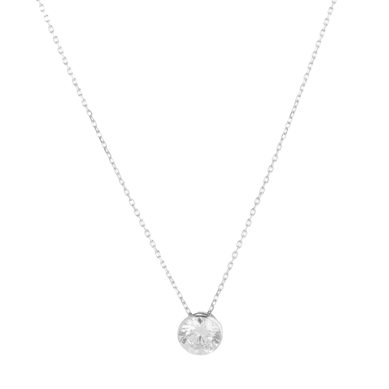 Fire Light 1ct Lab Grown Diamond Invisible Setting Pendant & Chain 9ct Gold