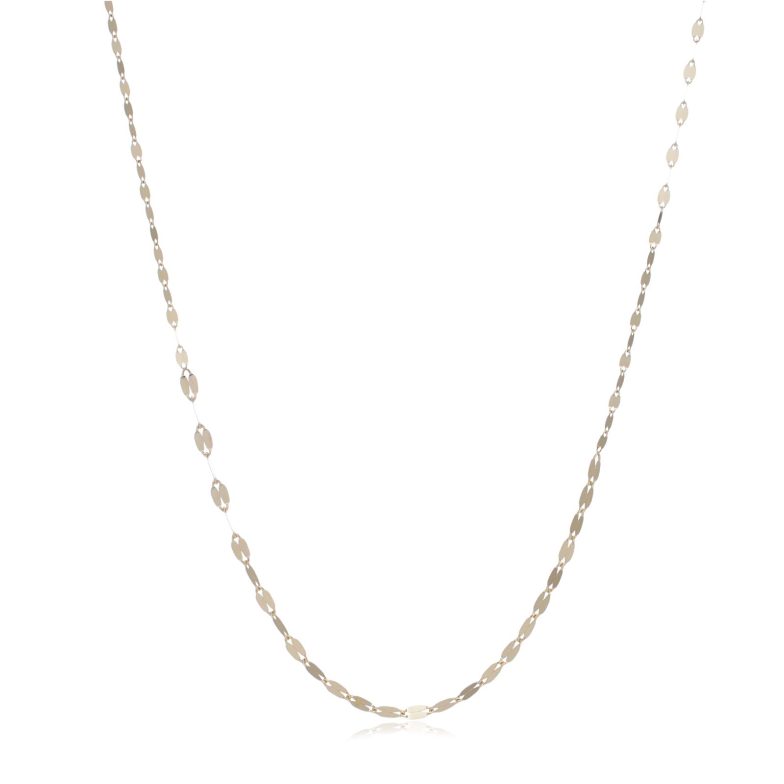 GOLD 9ct Italian Gold Graduated Petal Necklace 0.85g