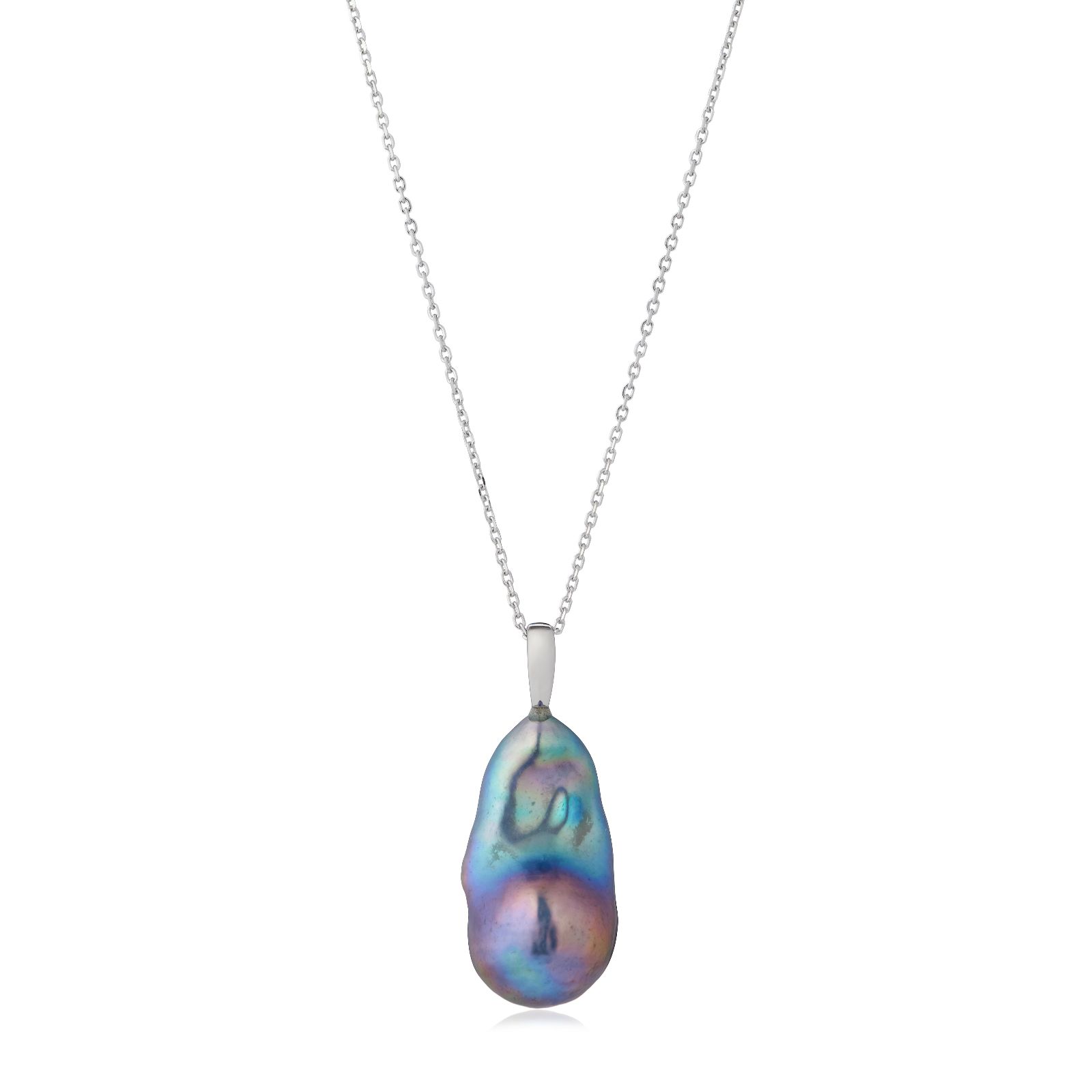 Lara Pearl Private Reserve 14mm Nucleated Pearl Necklace Sterling Silver