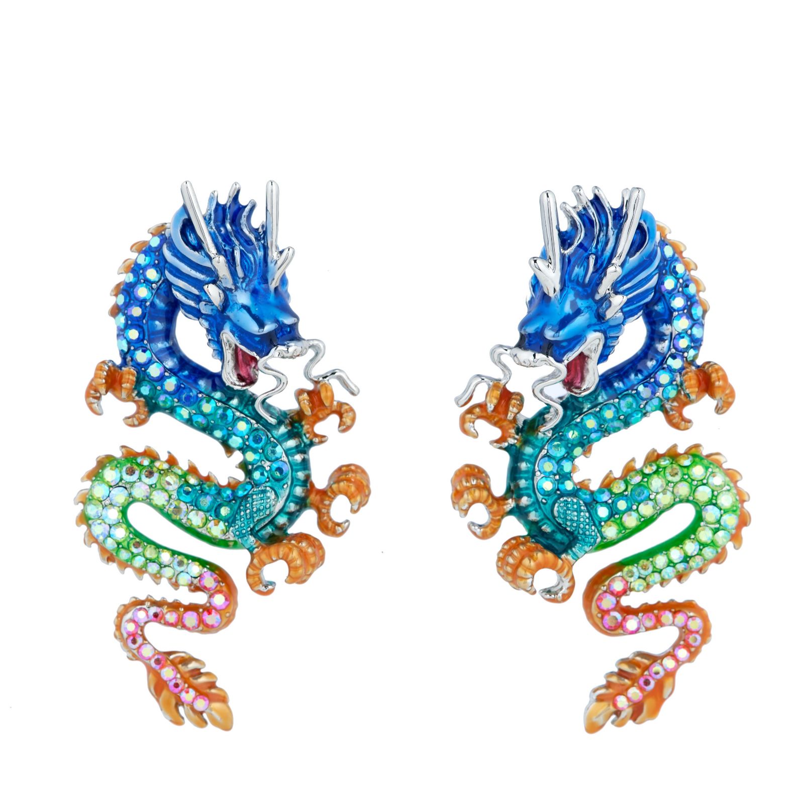 Butler & Wilson Fierce Dragon Earrings