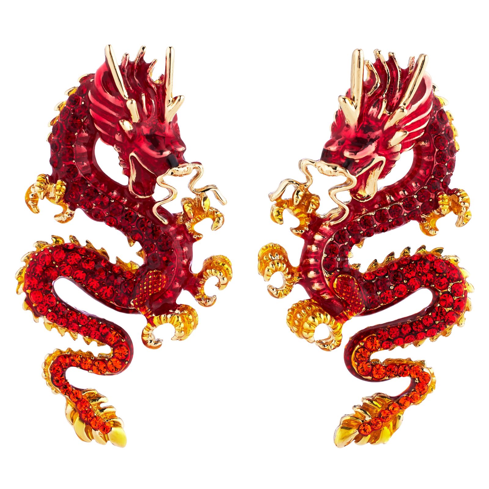 Butler & Wilson Fierce Dragon Earrings