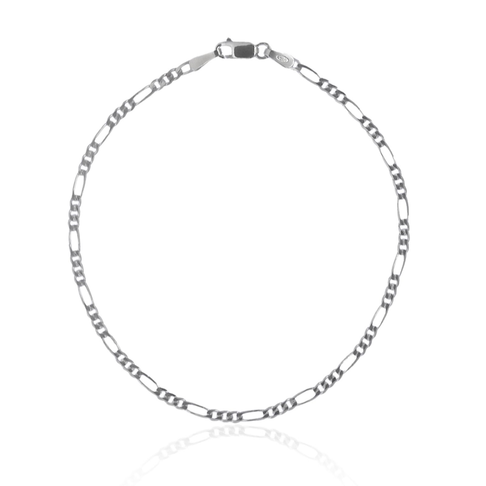 Nina B Slim Figaro Bracelet Sterling Silver
