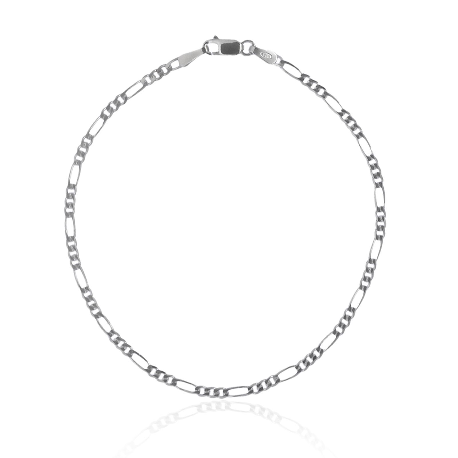 Nina B Slim Figaro Bracelet Sterling Silver