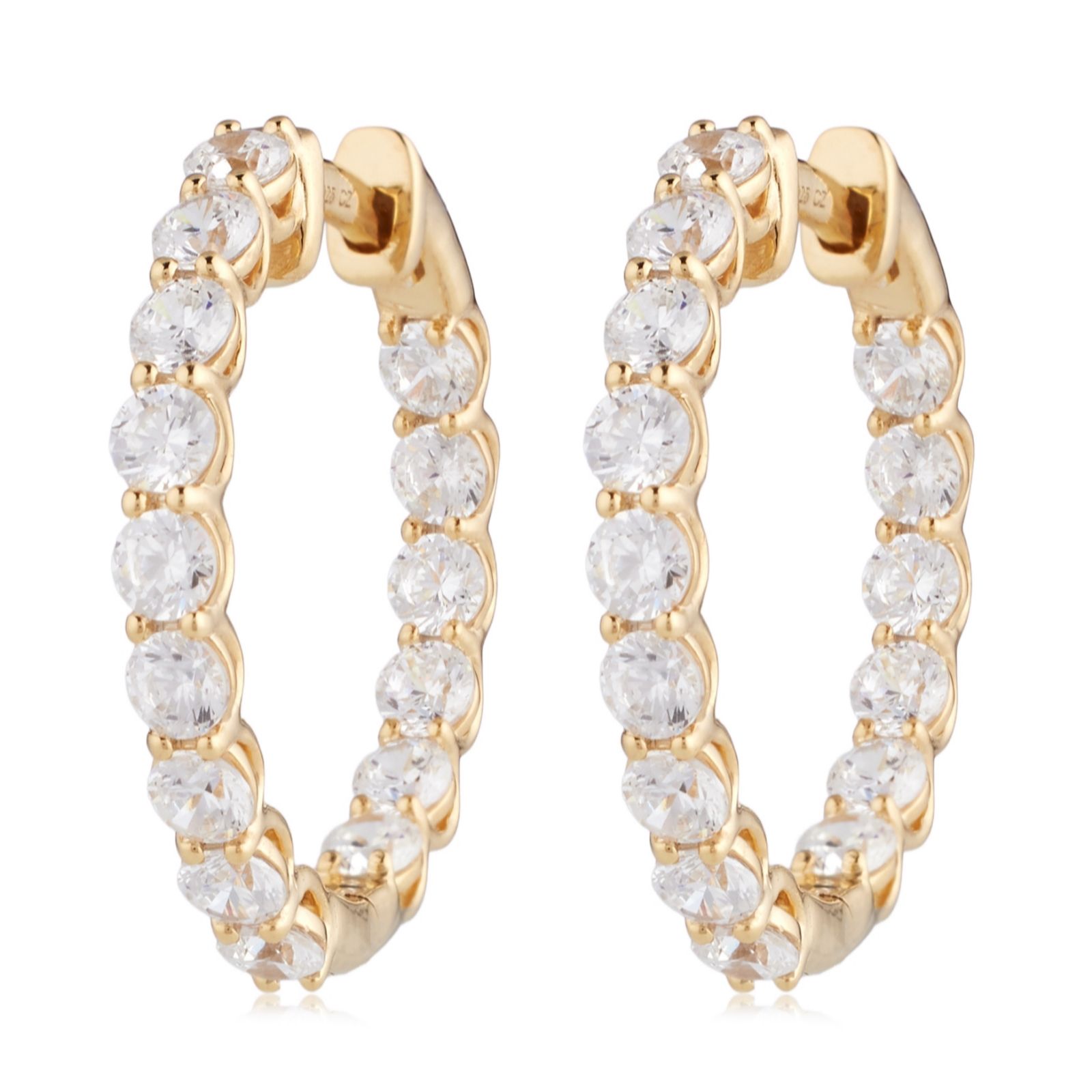 Fire Light 2ct Lab Grown Diamond Hoop Earrings 9ct Gold