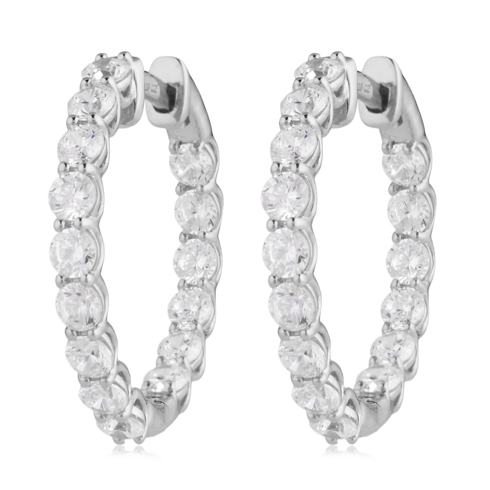 Fire Light 2ct Lab Grown Diamond Hoop Earrings 9ct Gold