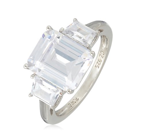 Diamonique by Ruth Langsford 6ct tw Emerald Cut Cocktail Ring