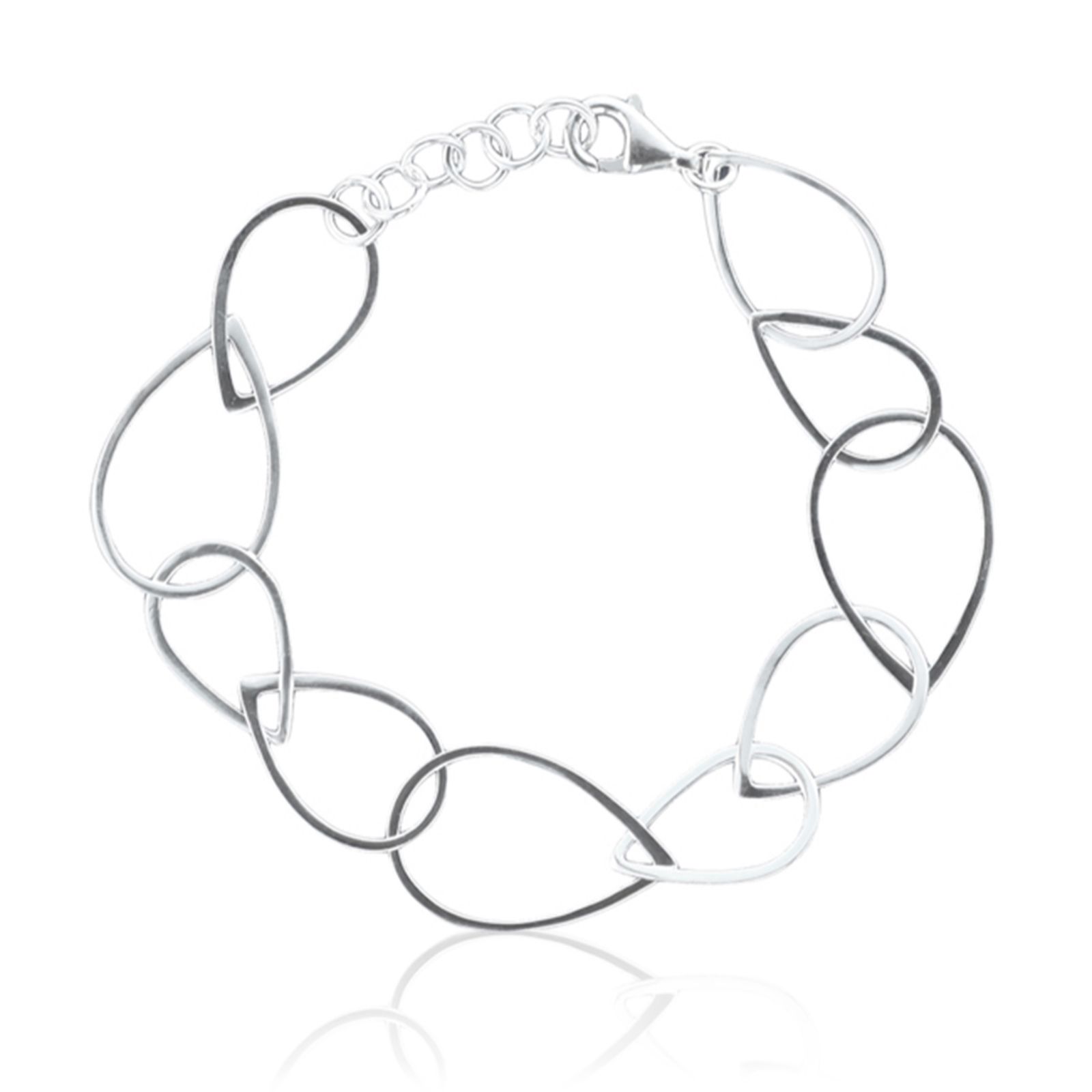 Nina B Circle Link Bracelet Sterling Silver
