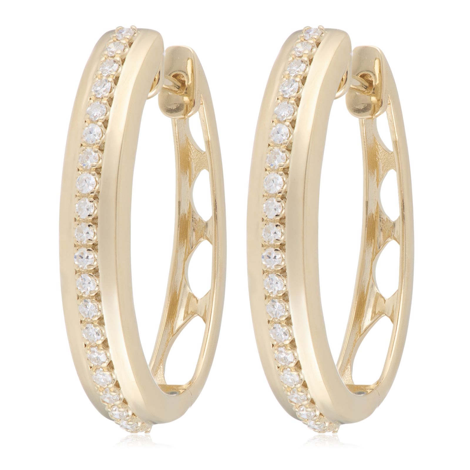 Fire Light 0.33ct Lab Grown Diamond Hoop Earrings 18ct Gold Vermeil