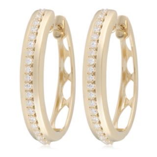 Fire Light 0.33ct Lab Grown Diamond Hoop Earrings 18ct Gold Vermeil