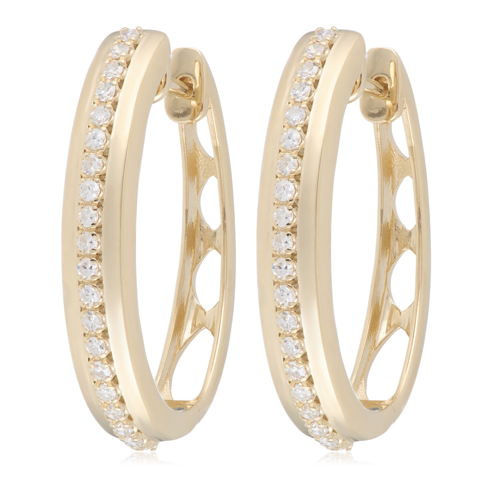 Fire Light 0.33ct Lab Grown Diamond Hoop Earrings 18ct Gold Vermeil