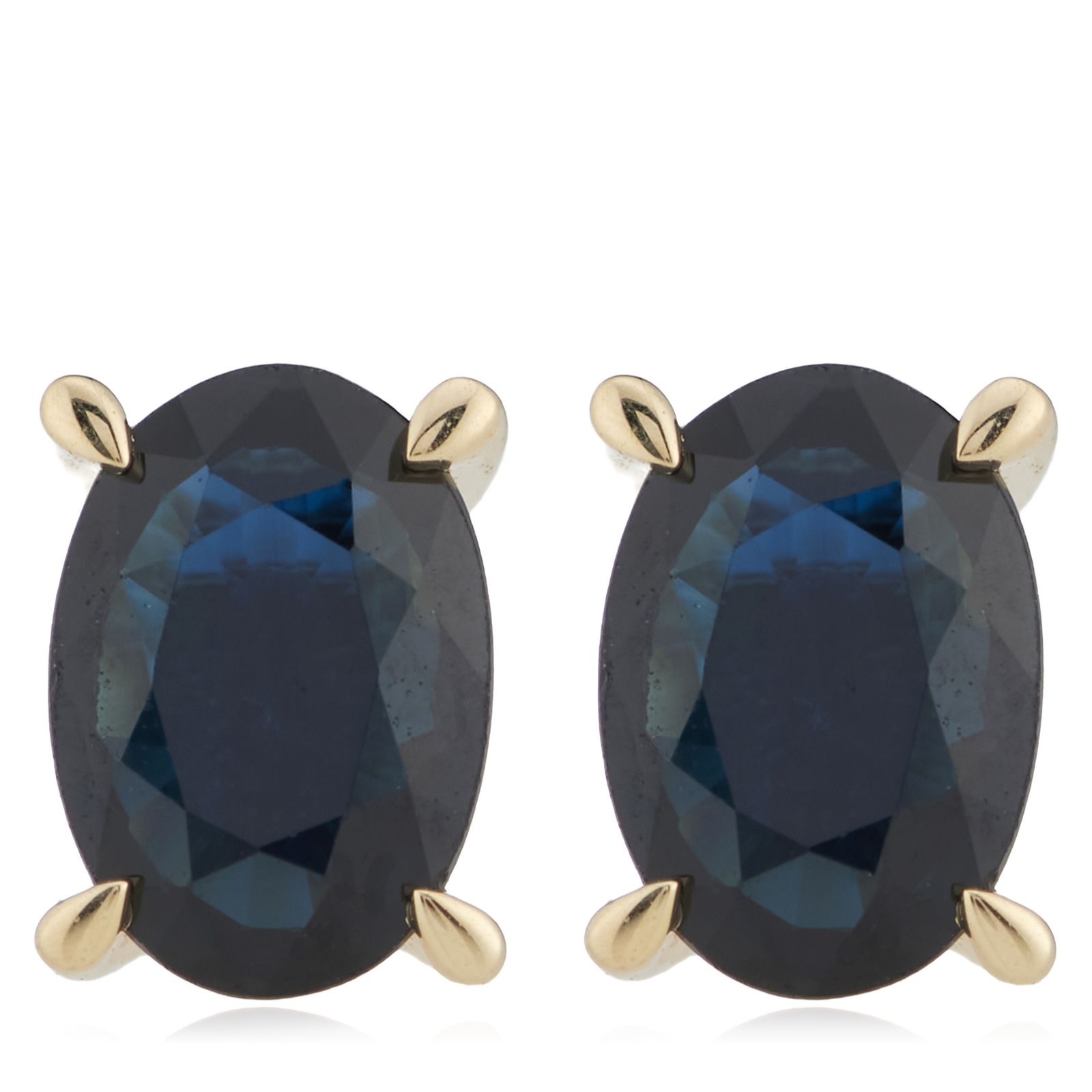 0.90ct Gemstone Oval Stud Earrings 9ct Gold