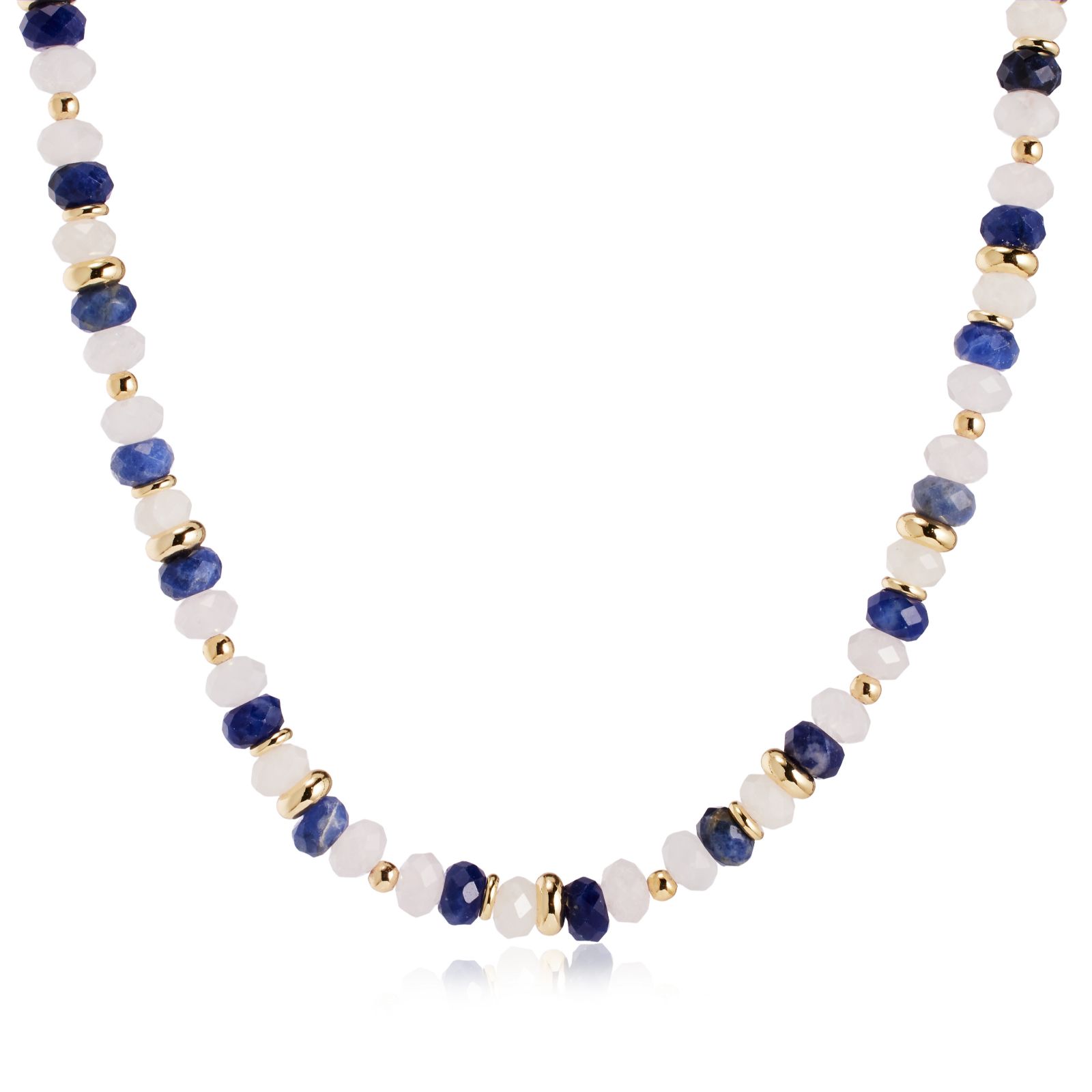 Malika Semi Precious Gemstone Faceted Bead Necklace