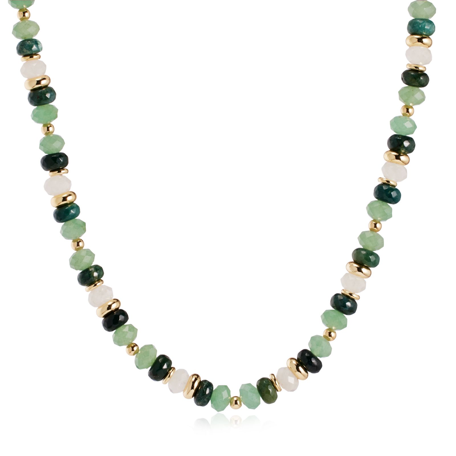 Malika Semi Precious Gemstone Faceted Bead Necklace