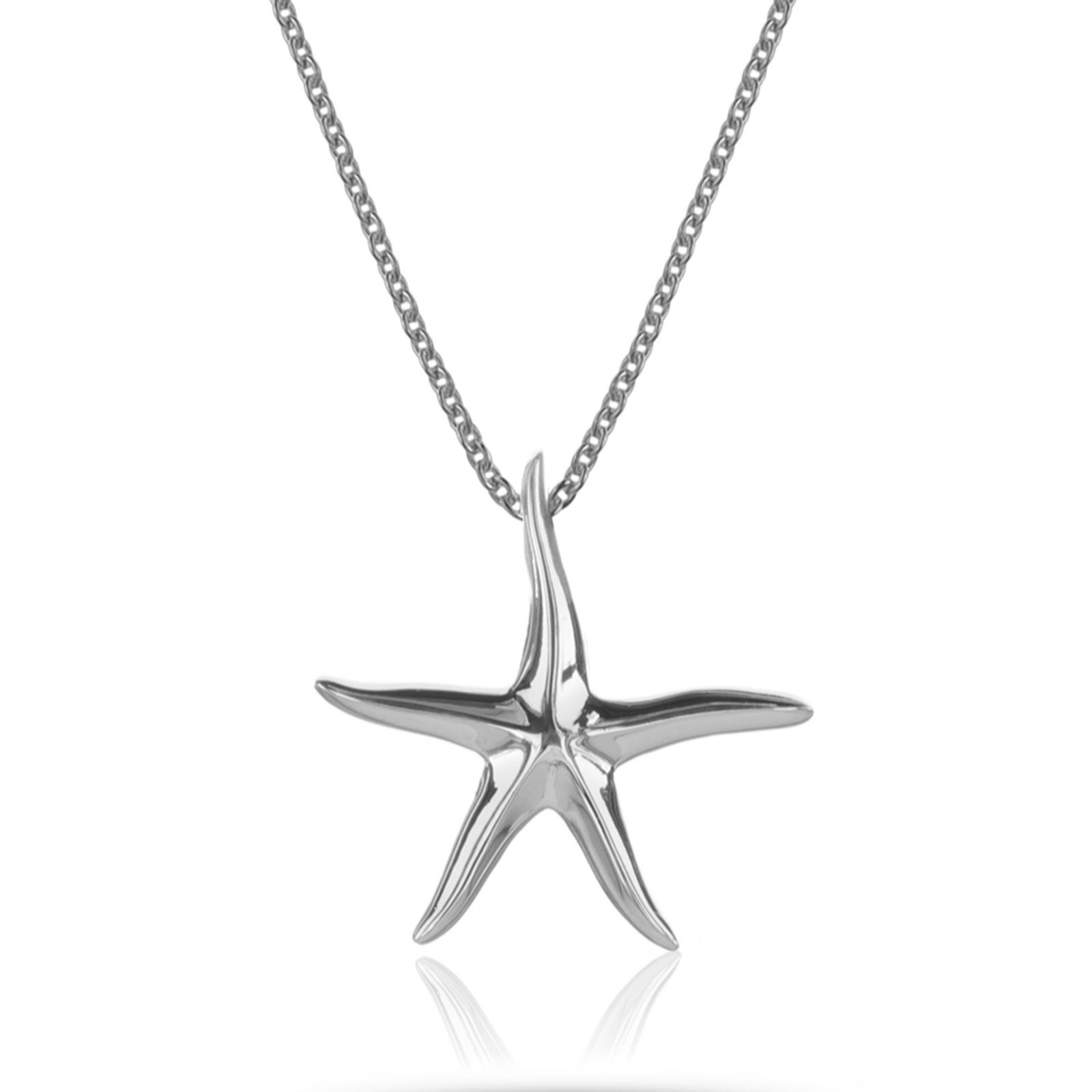 Nina B Starfish Pendant Necklace Sterling Silver