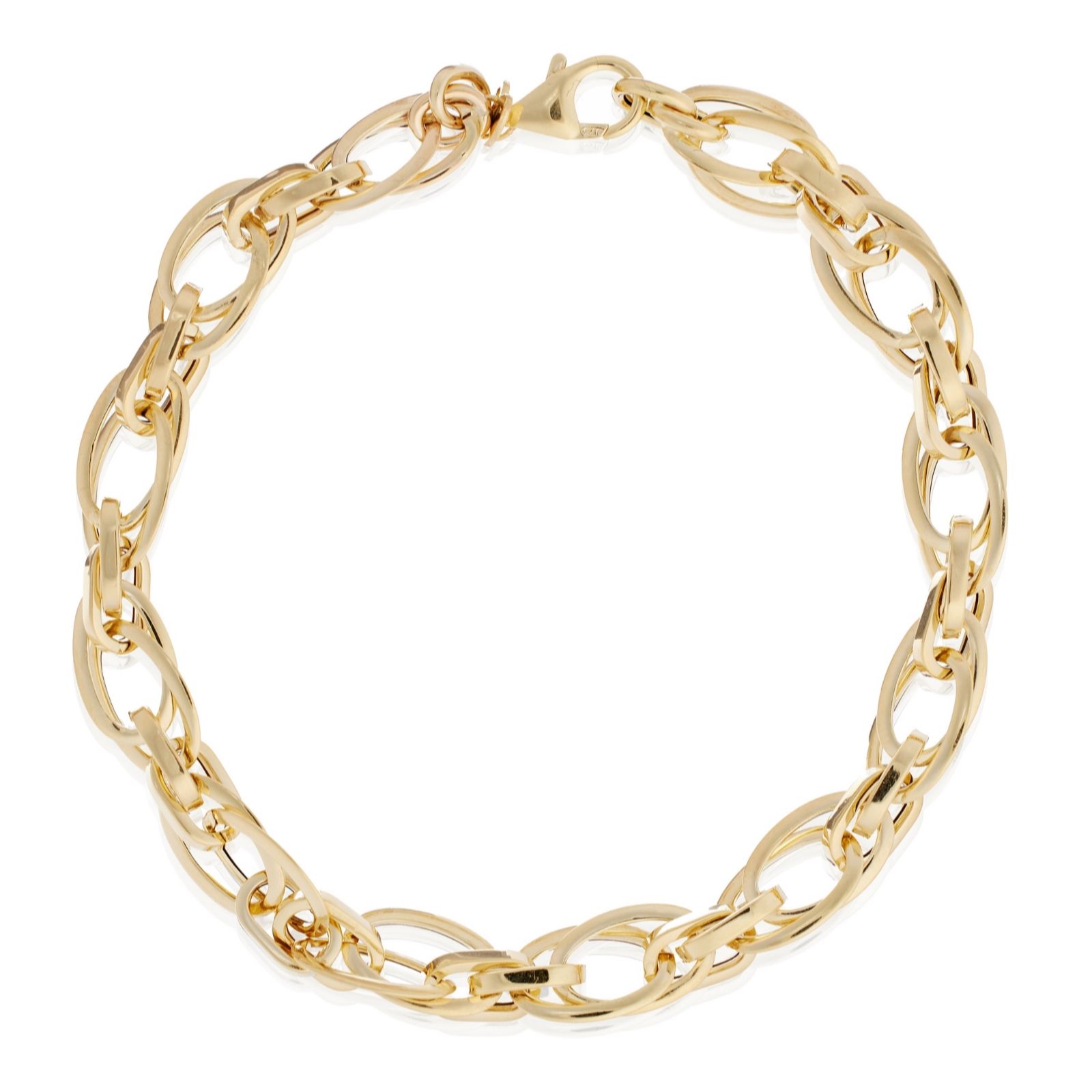 GOLD 9ct Italian Gold Pantelleria Torchon Chain Bracelet 3g