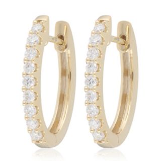 Fire Light 0.5ct Lab Grown Diamond Huggie Earrings 9ct Gold