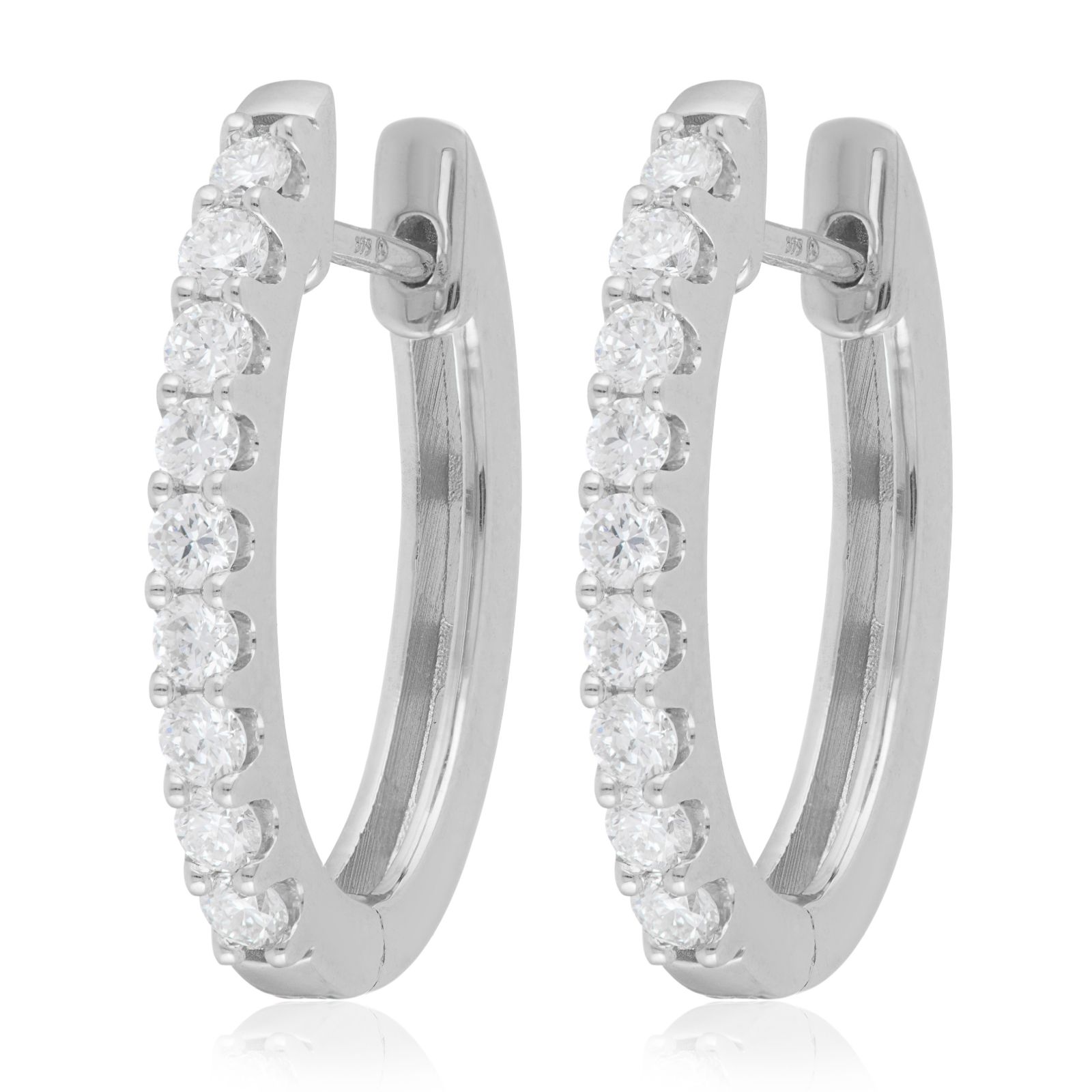Fire Light 0.5ct Lab Grown Diamond Huggie Earrings 9ct Gold