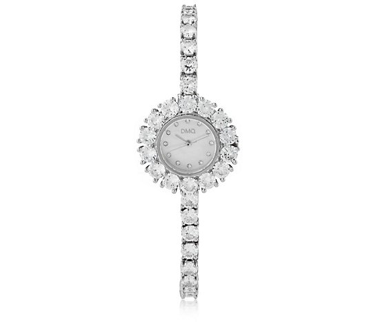 Diamonique 18.5ct tw Bracelet Dress Watch