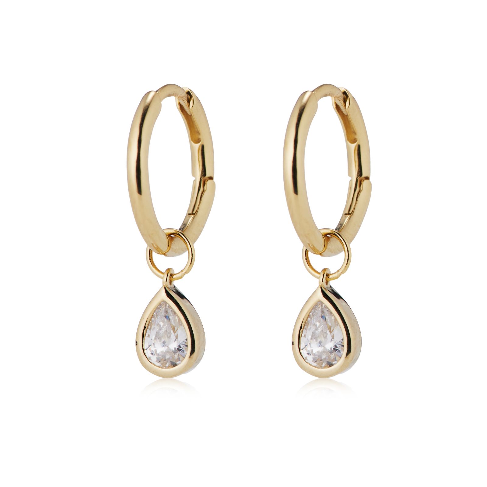 Diamonique 1.8ct Birthstone Hoop Earrings Sterling Silver