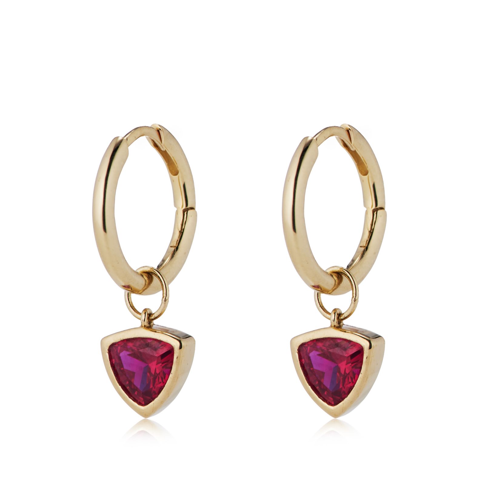 Diamonique 1.8ct Birthstone Hoop Earrings Sterling Silver