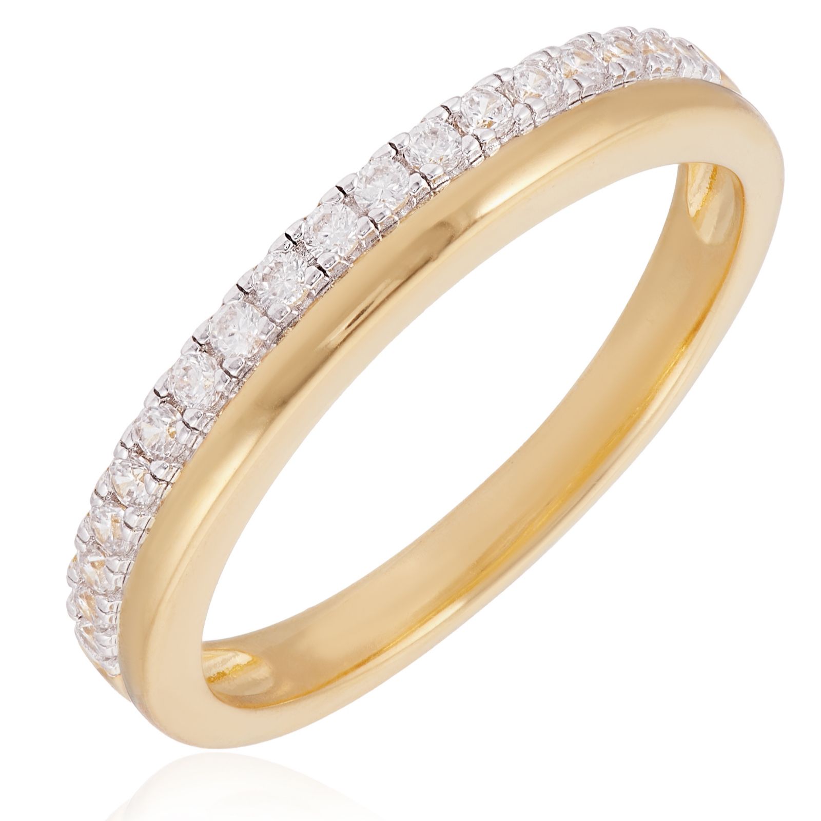 Diamonique Stackable Band Ring Sterling Silver